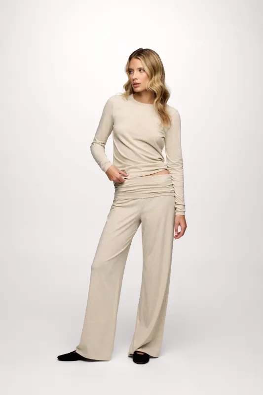 Slinky Jersey Lounge Set | Heather Oat made by nuuds