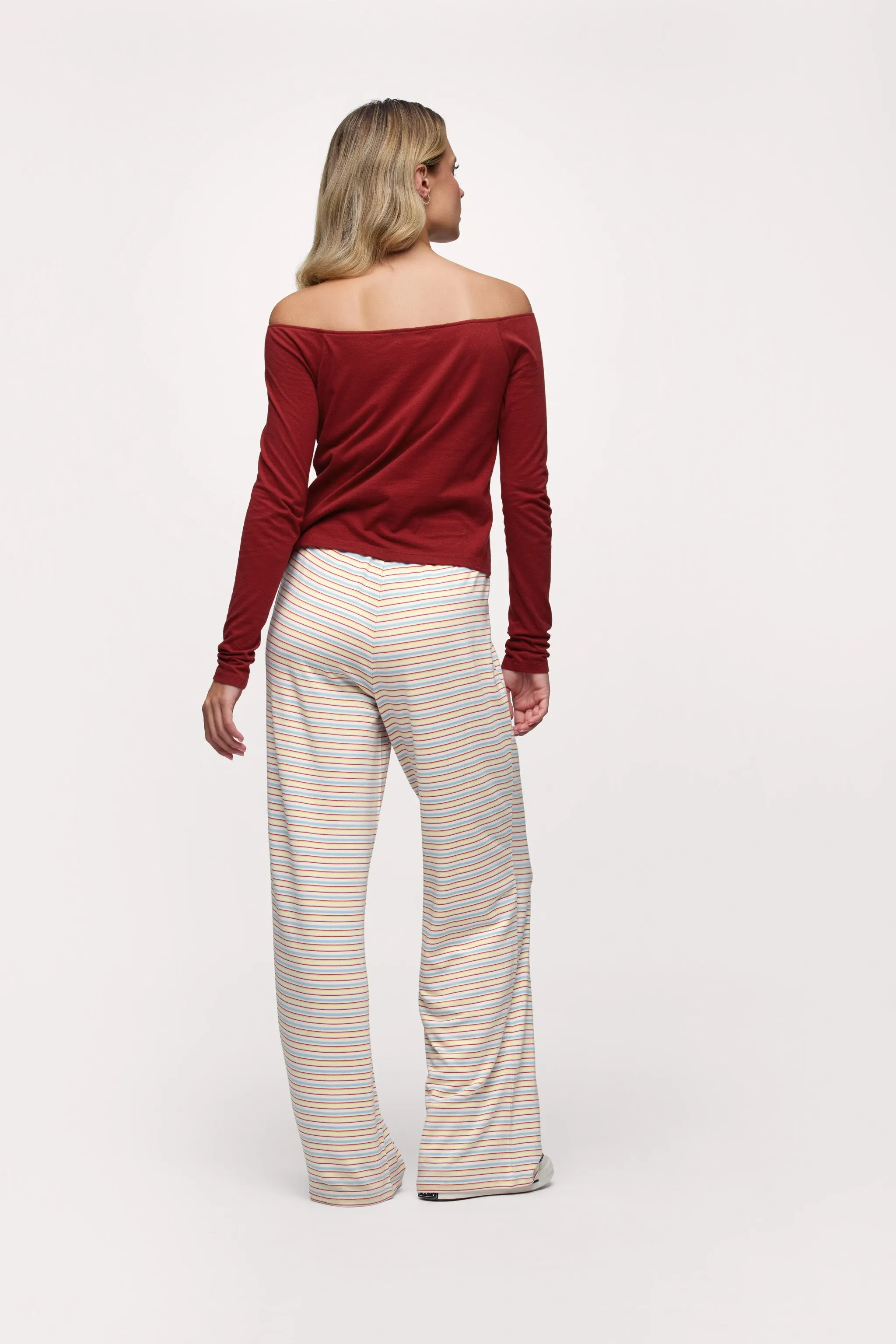 Boyfriend Stripe Pant | Sky Lemon Stripe sold by nuuds product image thumbnail 5