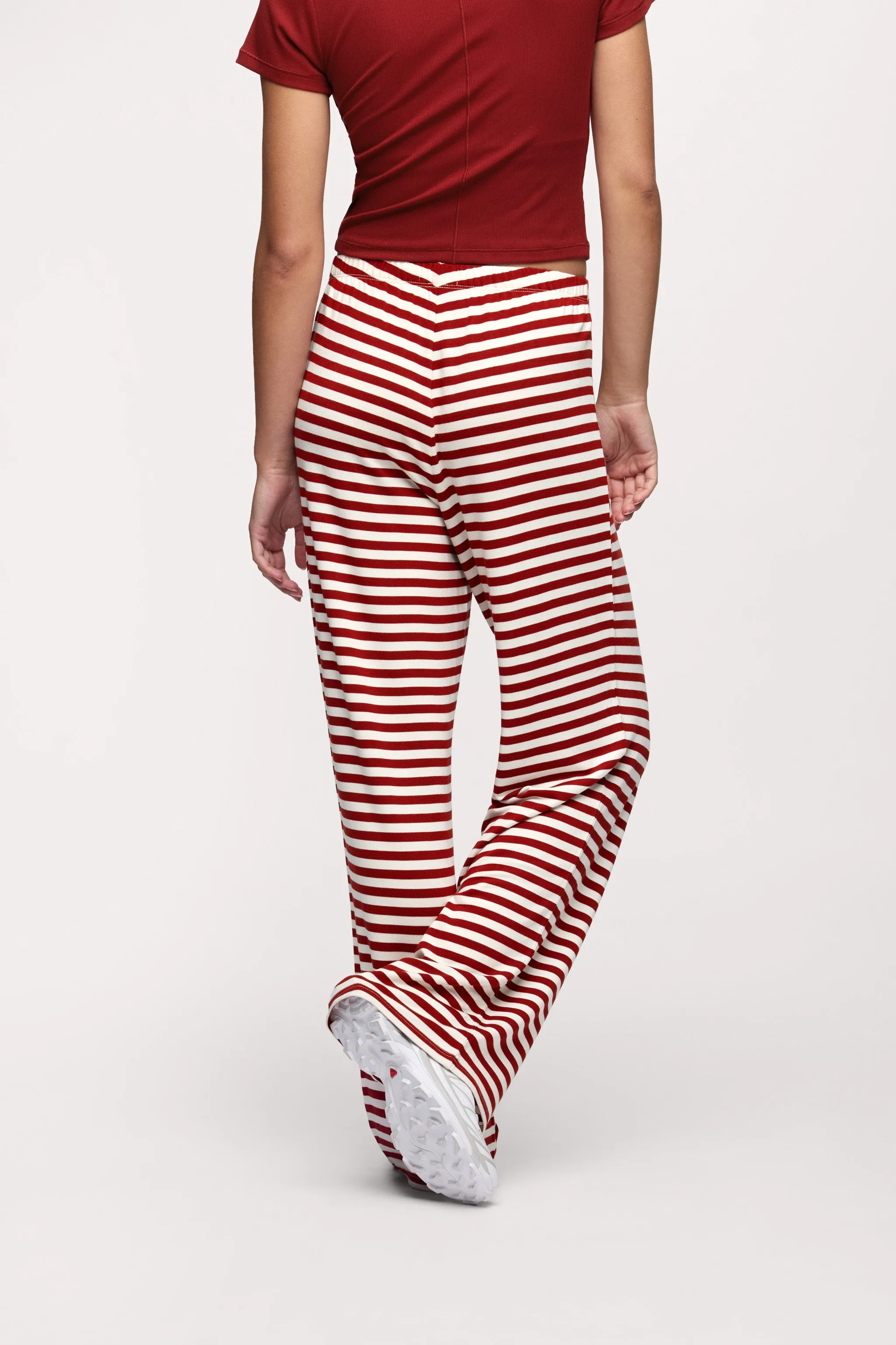 Boyfriend Stripe Pant | Scarlet White Stripe sold by nuuds product image thumbnail 5