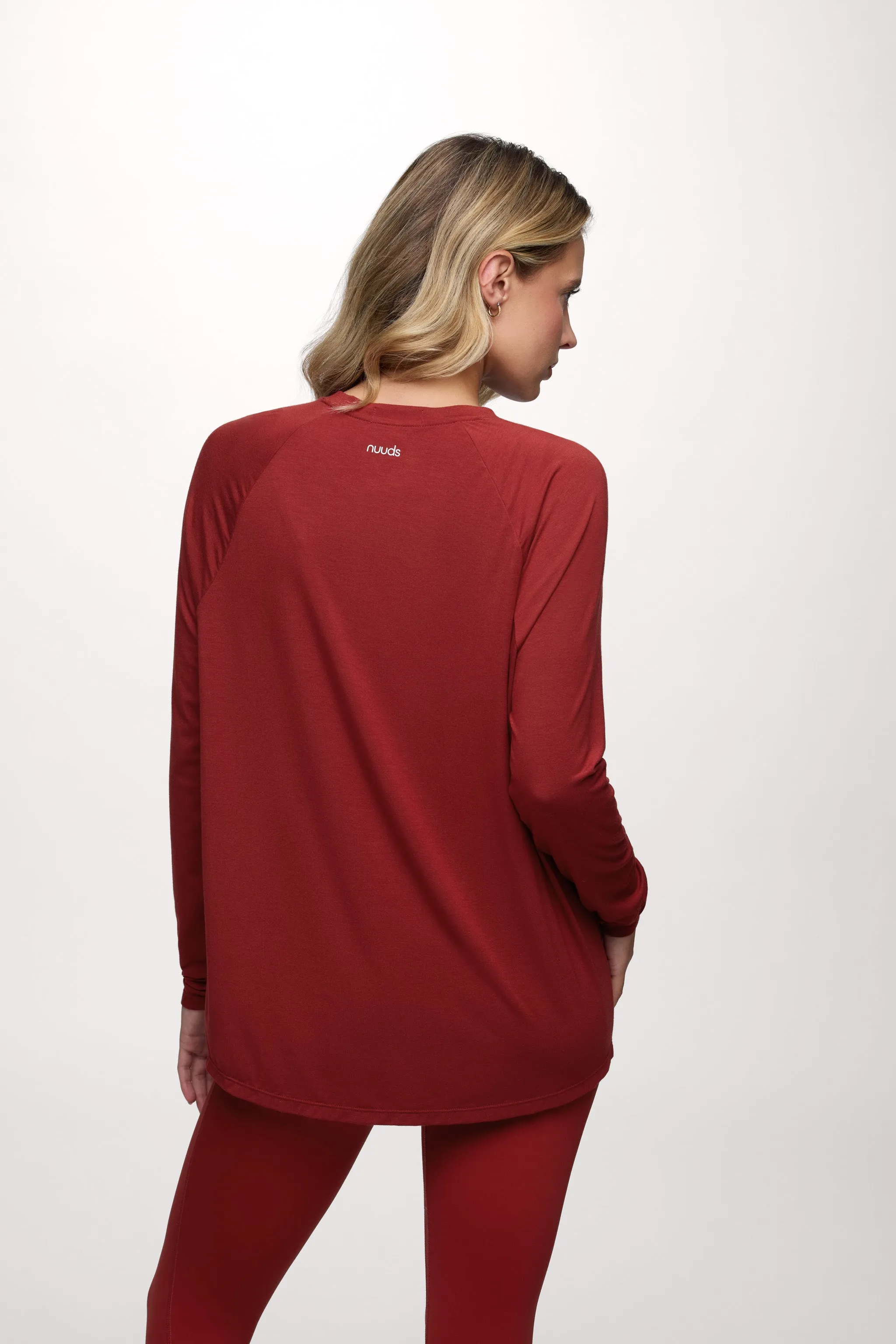 Featherweight Active Long Sleeve Shirt | Scarlet sold by nuuds product image thumbnail 5