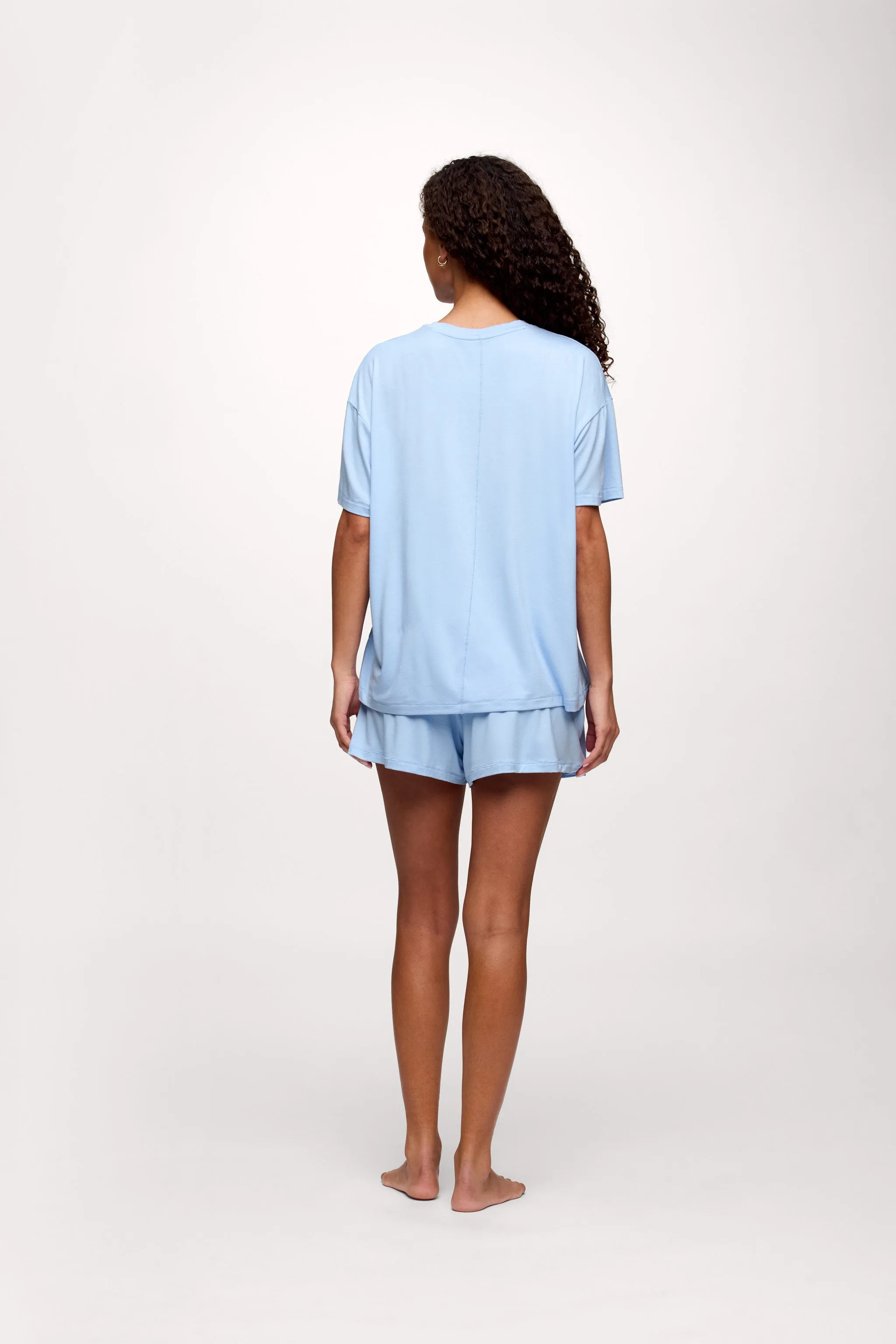 Boyfriend Pajama Tee | Sky sold by nuuds product image thumbnail 5