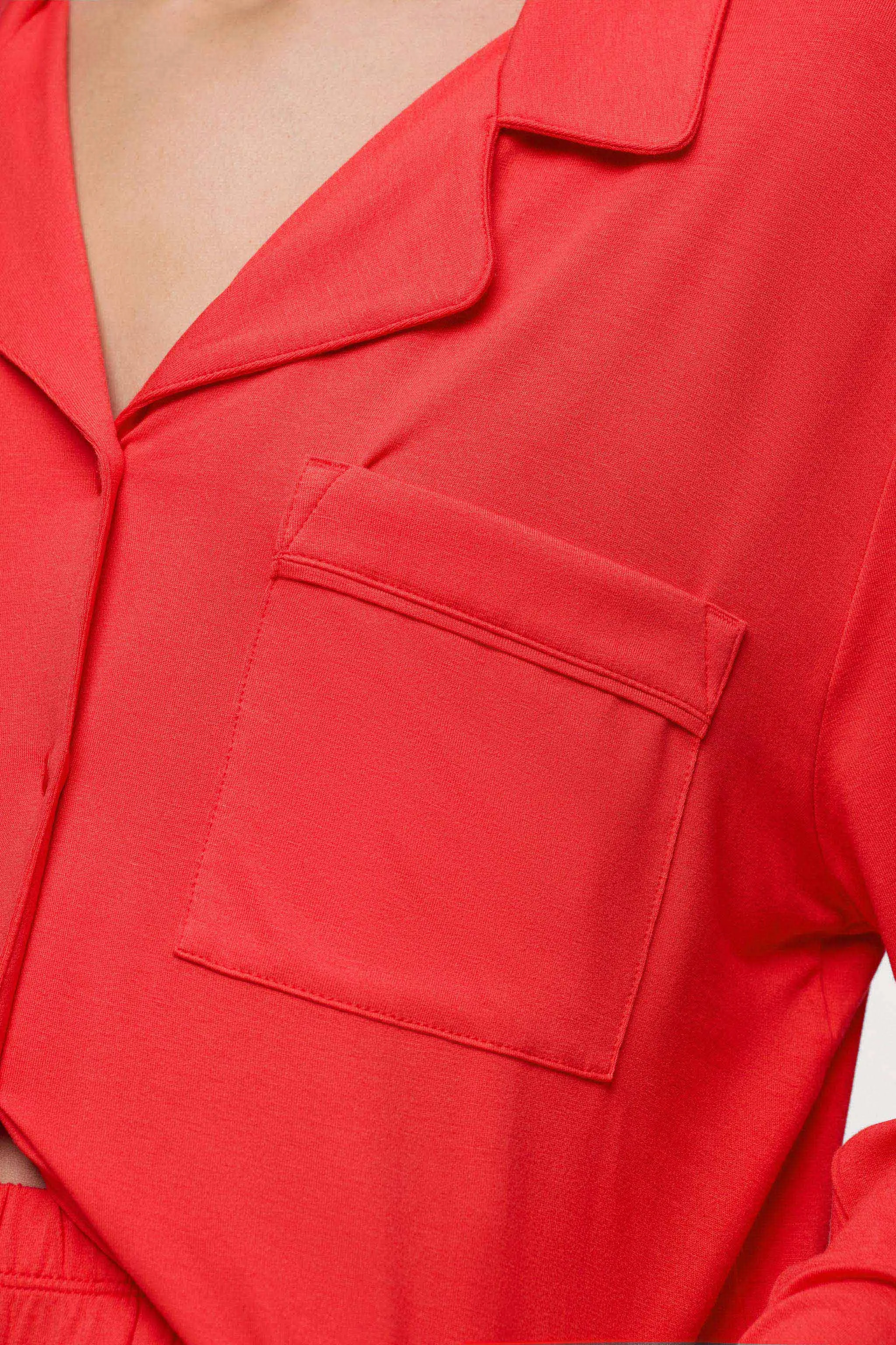 Long Sleeve Button-Up Pajama Shirt | Hibiscus sold by nuuds product image thumbnail 3