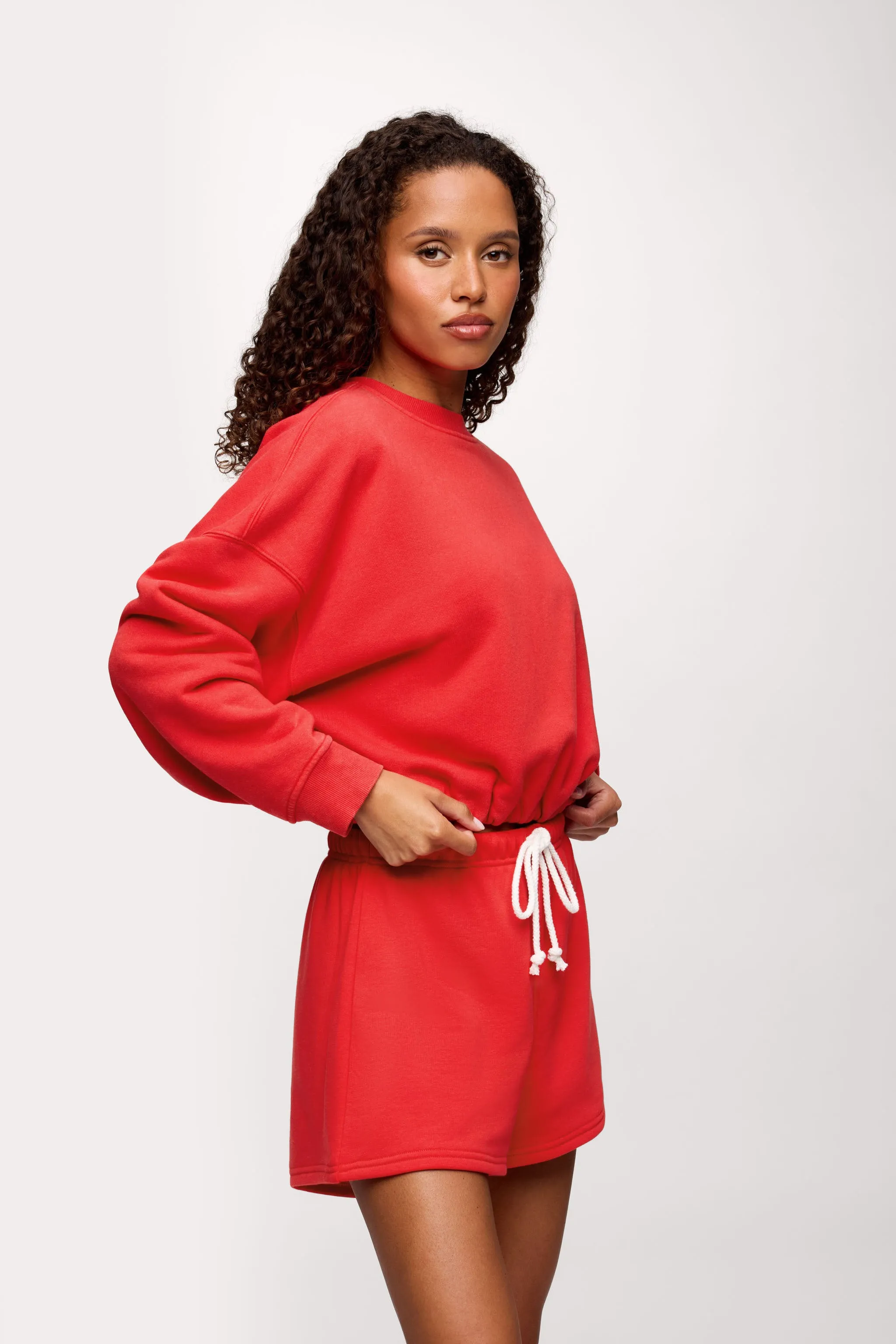 Vintage Fleece Cinch Waist Sweatshirt | Hibiscus sold by nuuds product image thumbnail 3