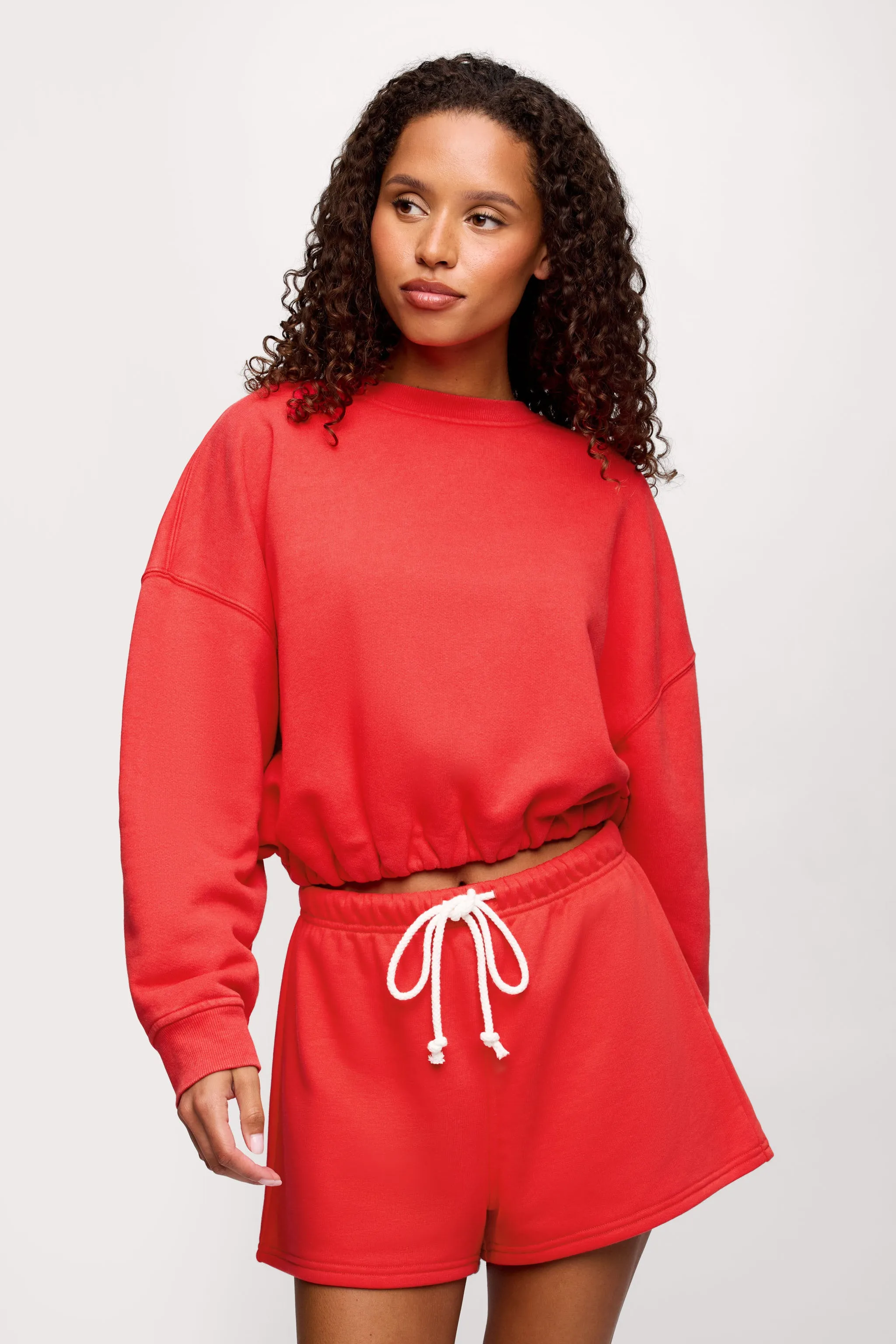 Vintage Fleece Cinch Waist Sweatshirt | Hibiscus sold by nuuds