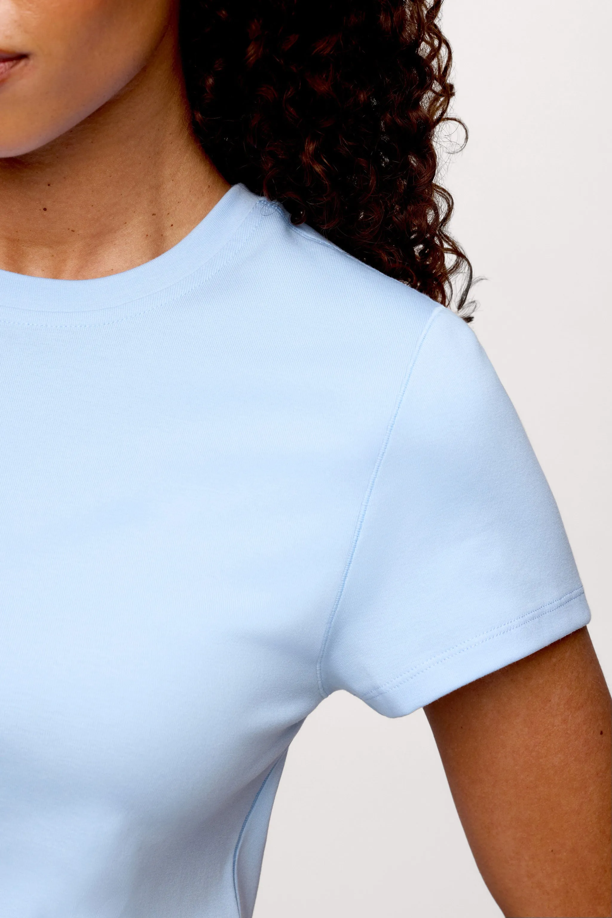 Shrunken Tee | Sky sold by nuuds product image thumbnail 3