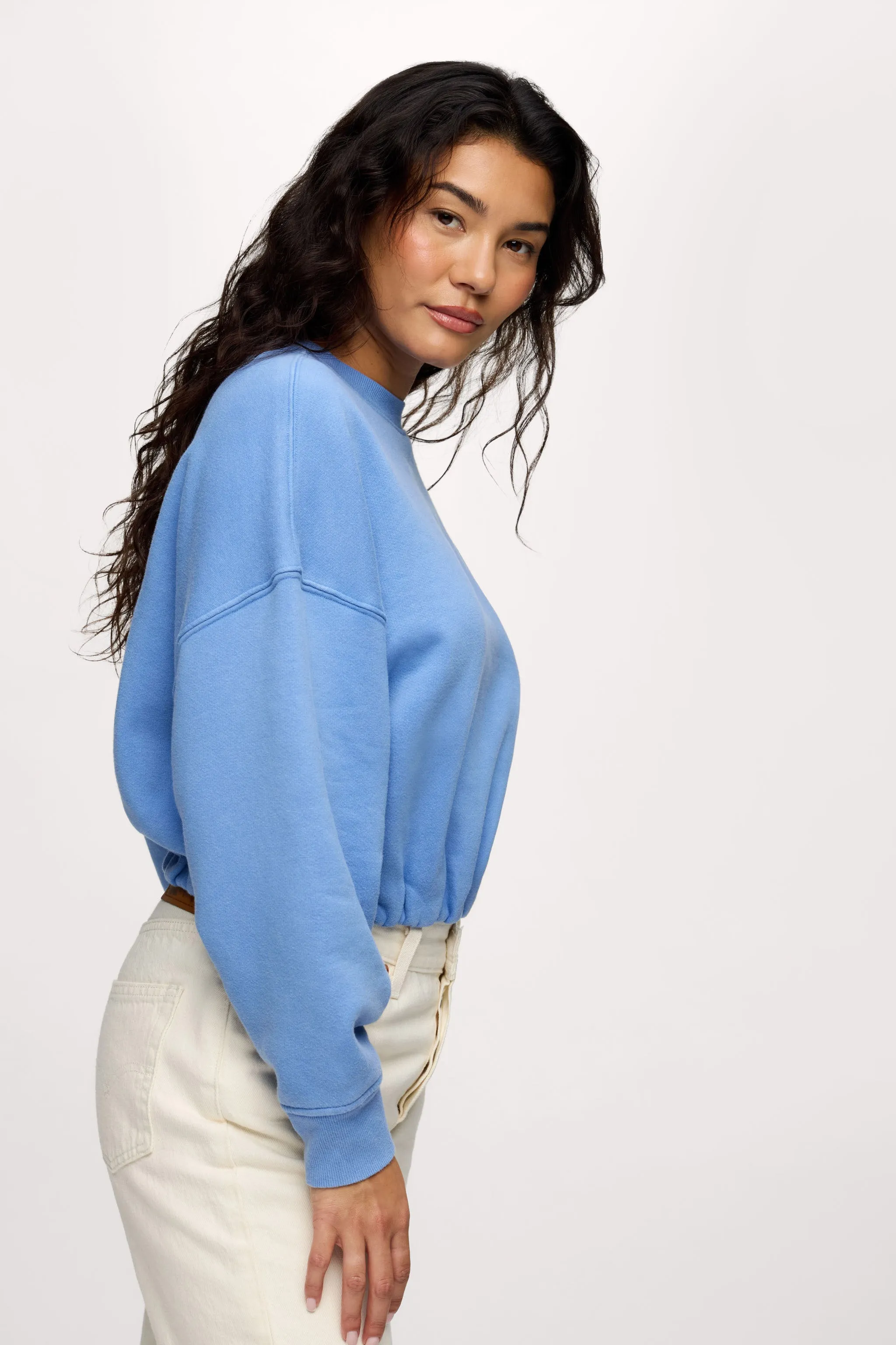 Vintage Fleece Cinch Waist Sweatshirt | Harbor sold by nuuds product image thumbnail 3