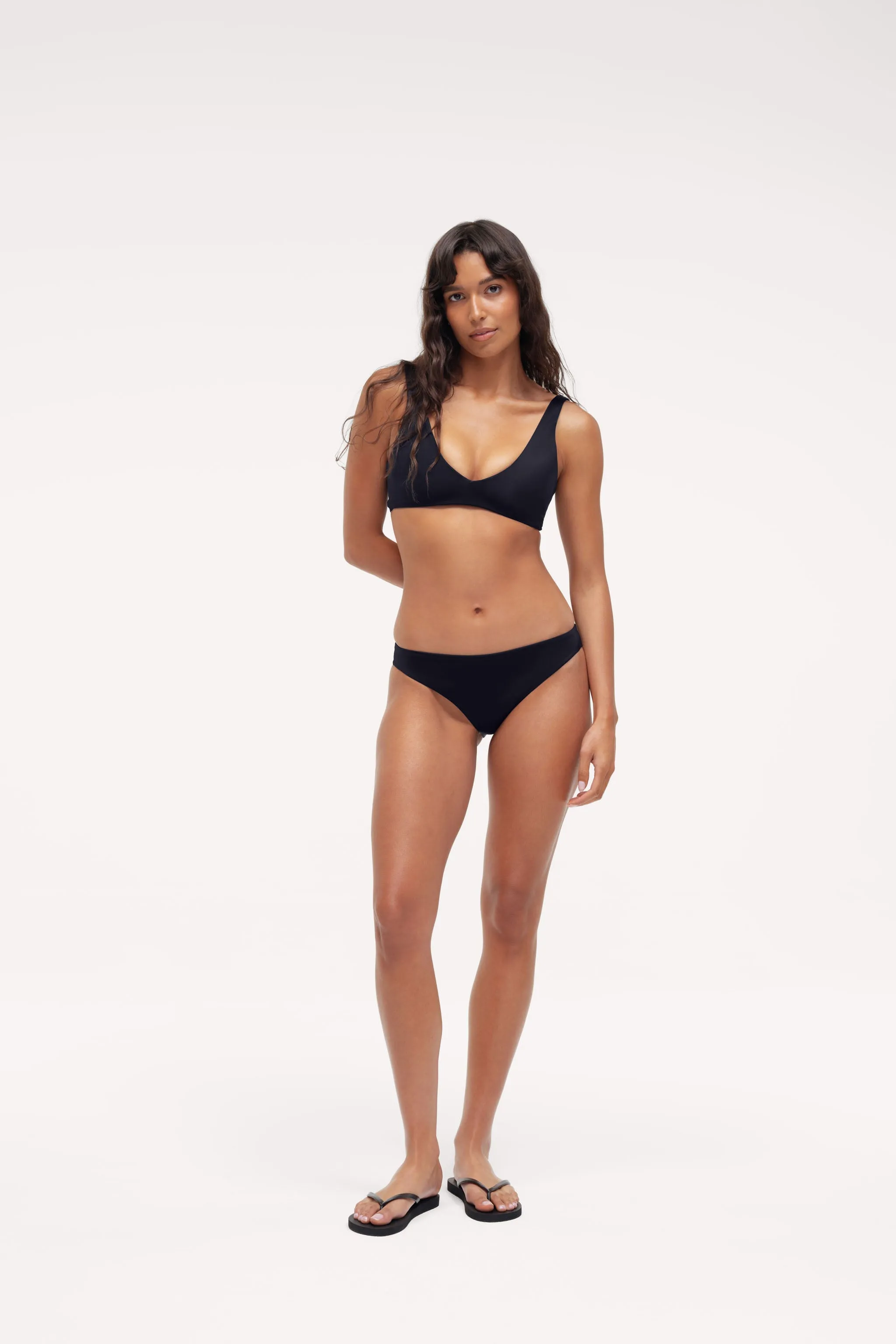 Plunge Bikini Top | Smooth Black sold by nuuds product image thumbnail 2