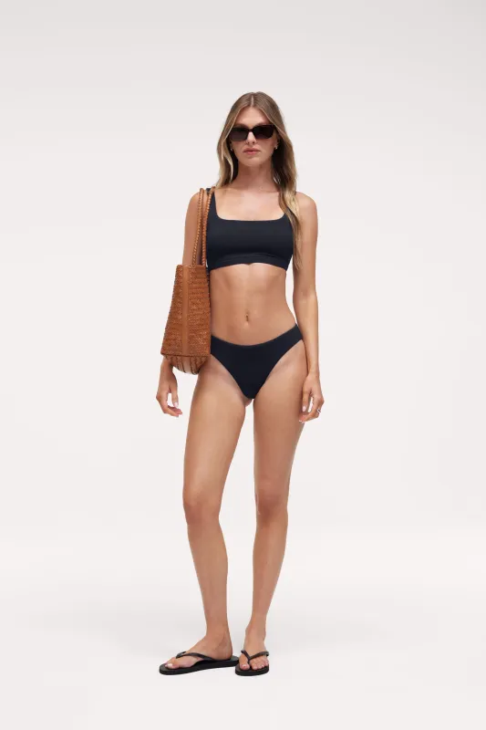 Low Waist Bikini Bottom | Crispy Black made by nuuds