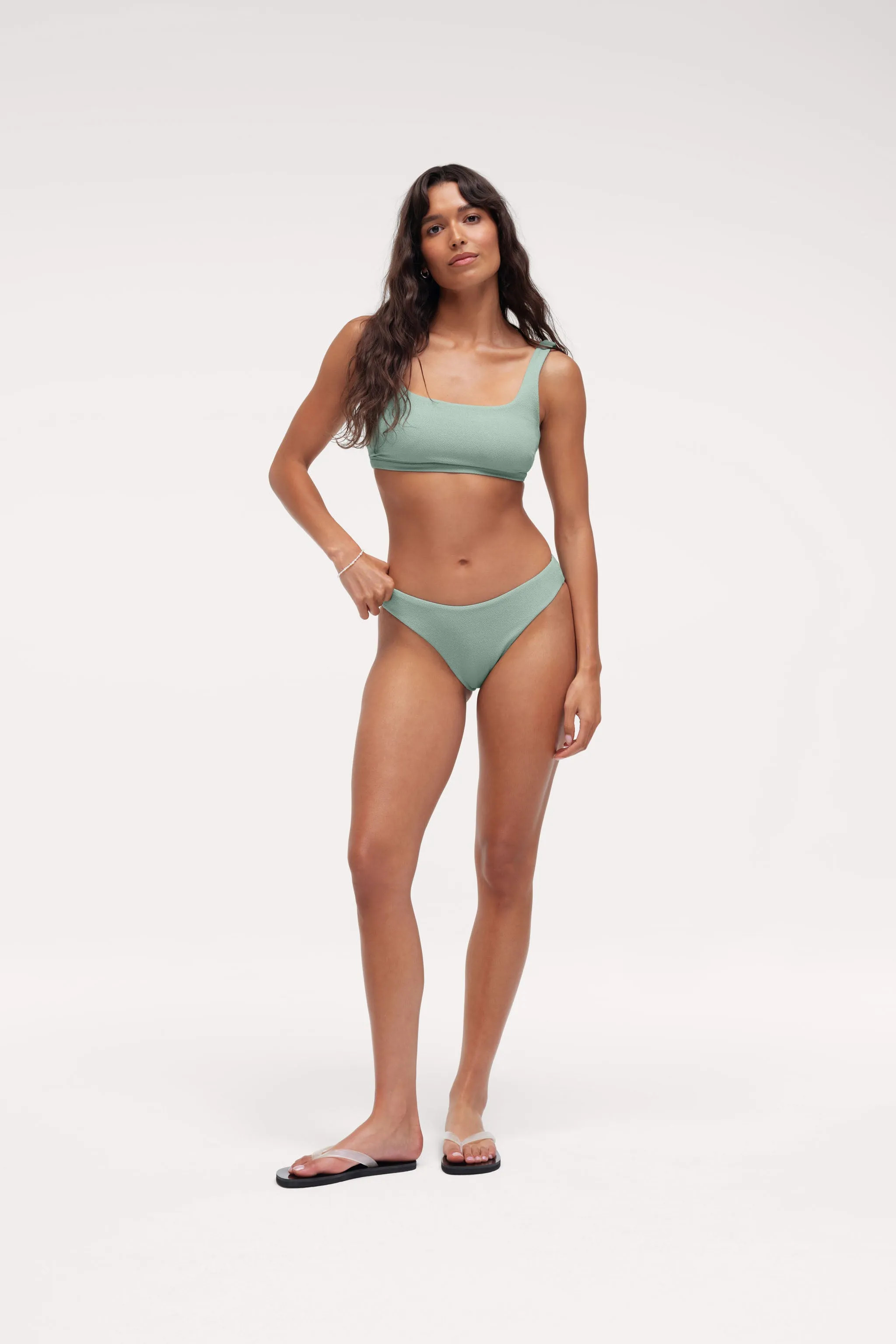 Low Waist Bikini Bottom | Crispy Pistachio sold by nuuds product image thumbnail 2