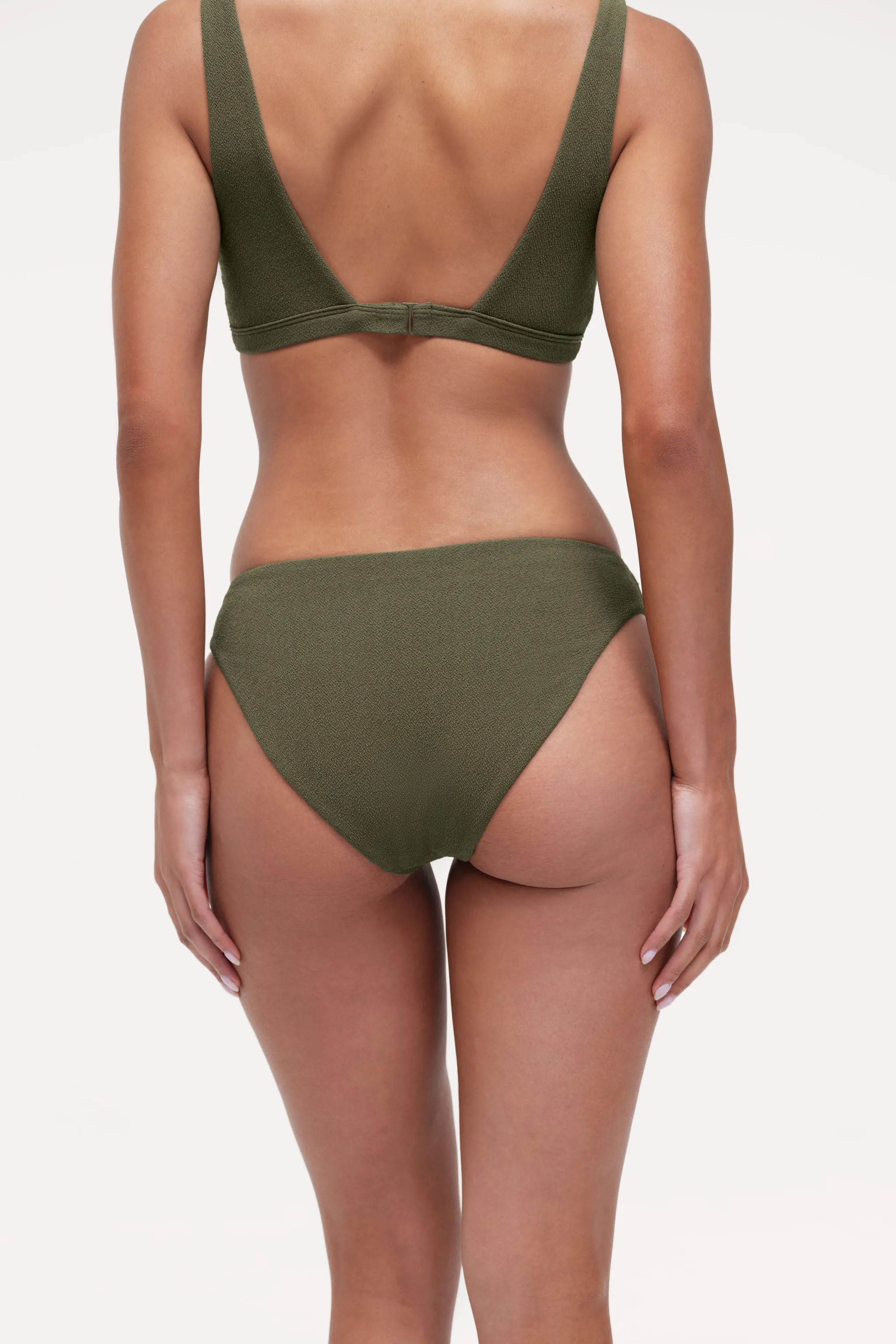 Low Waist Bikini Bottom | Crispy Darkest Olive sold by nuuds product image thumbnail 5