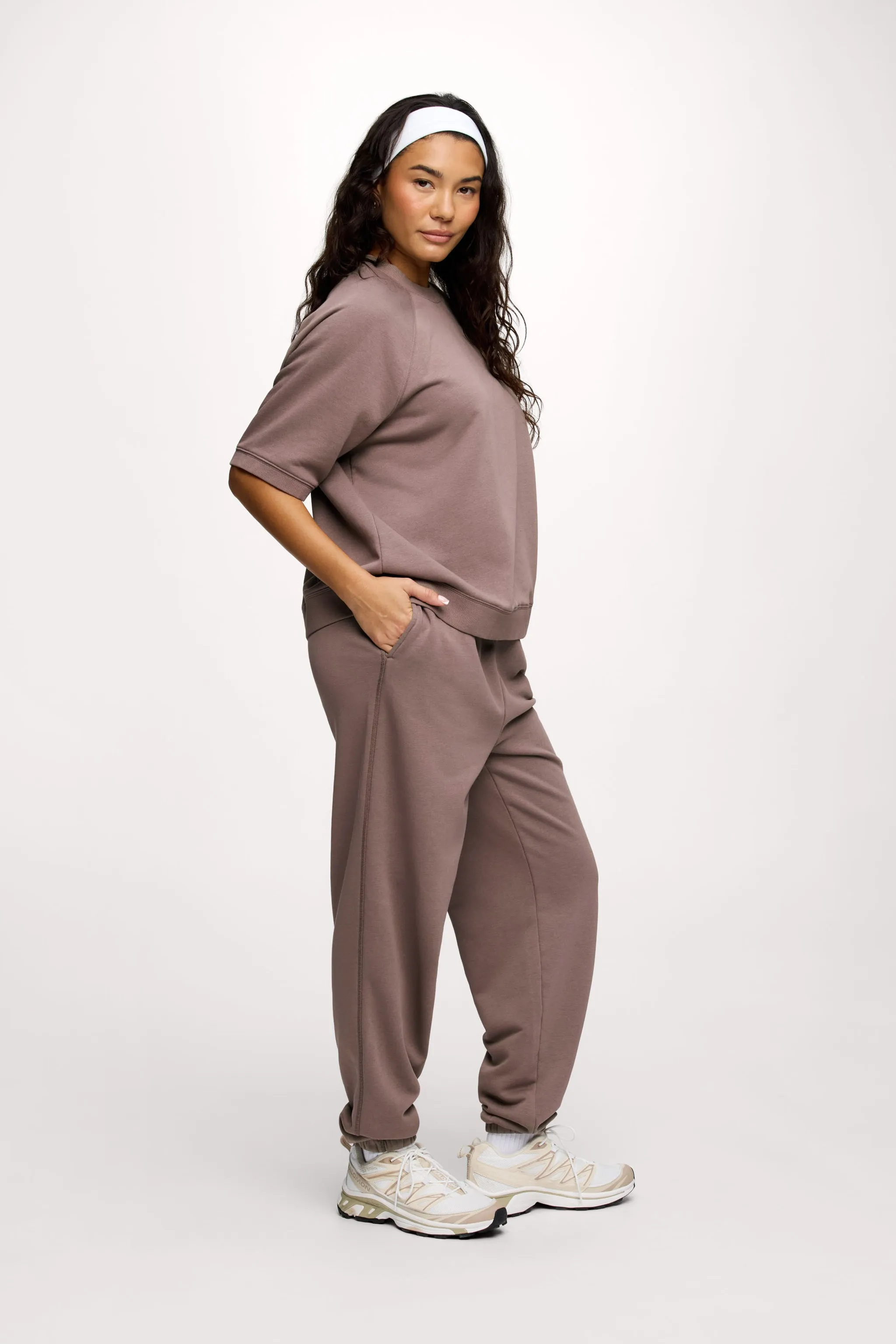 French Terry Short Sleeve Sweatshirt | Cocoa sold by nuuds product image thumbnail 4