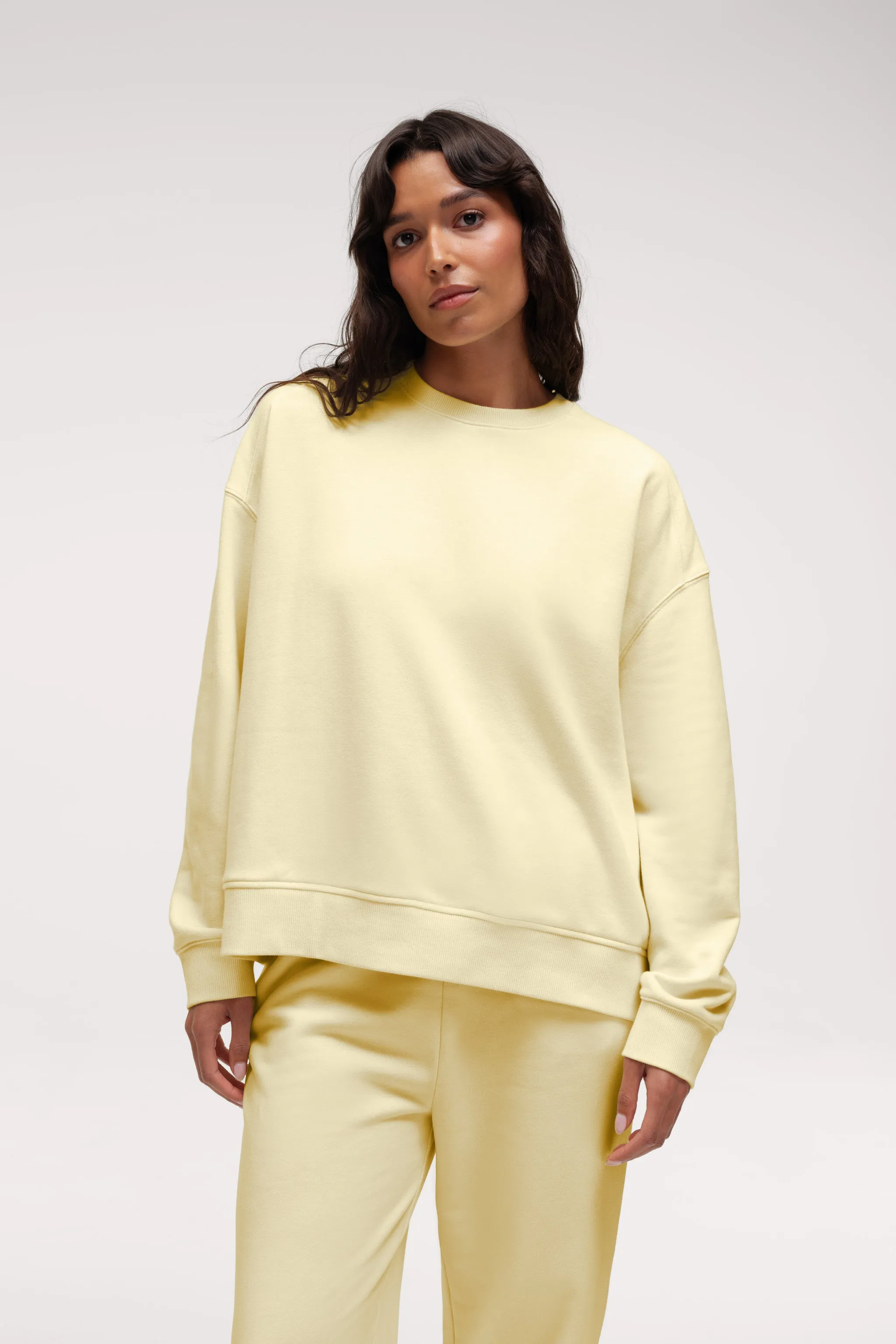 French Terry Classic Crewneck | Lemon sold by nuuds