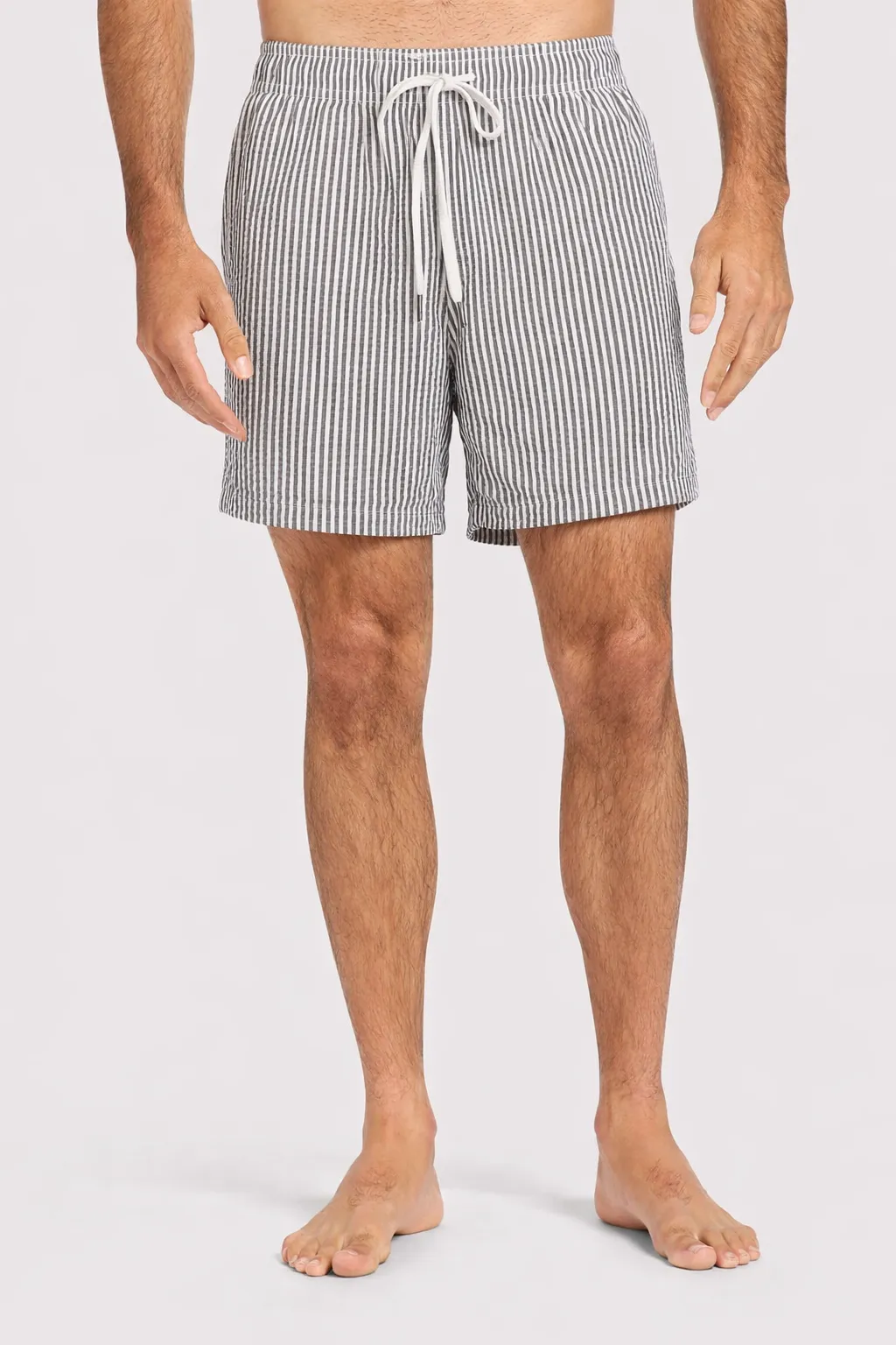 Seersucker Swim Trunk | Olive Stripe sold by nuuds product image thumbnail 2