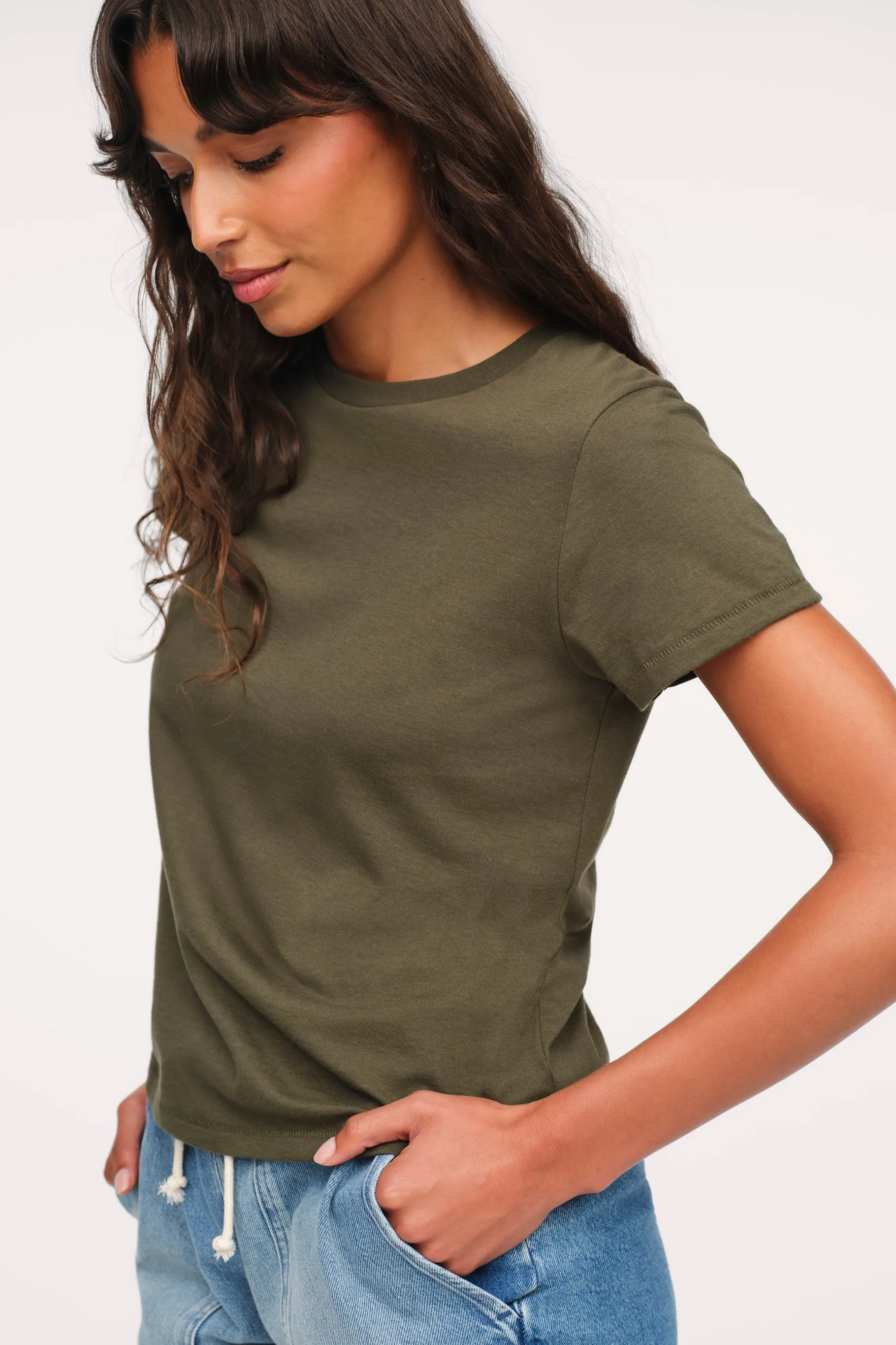 Perfect Tee | Darkest Olive sold by nuuds product image thumbnail 3