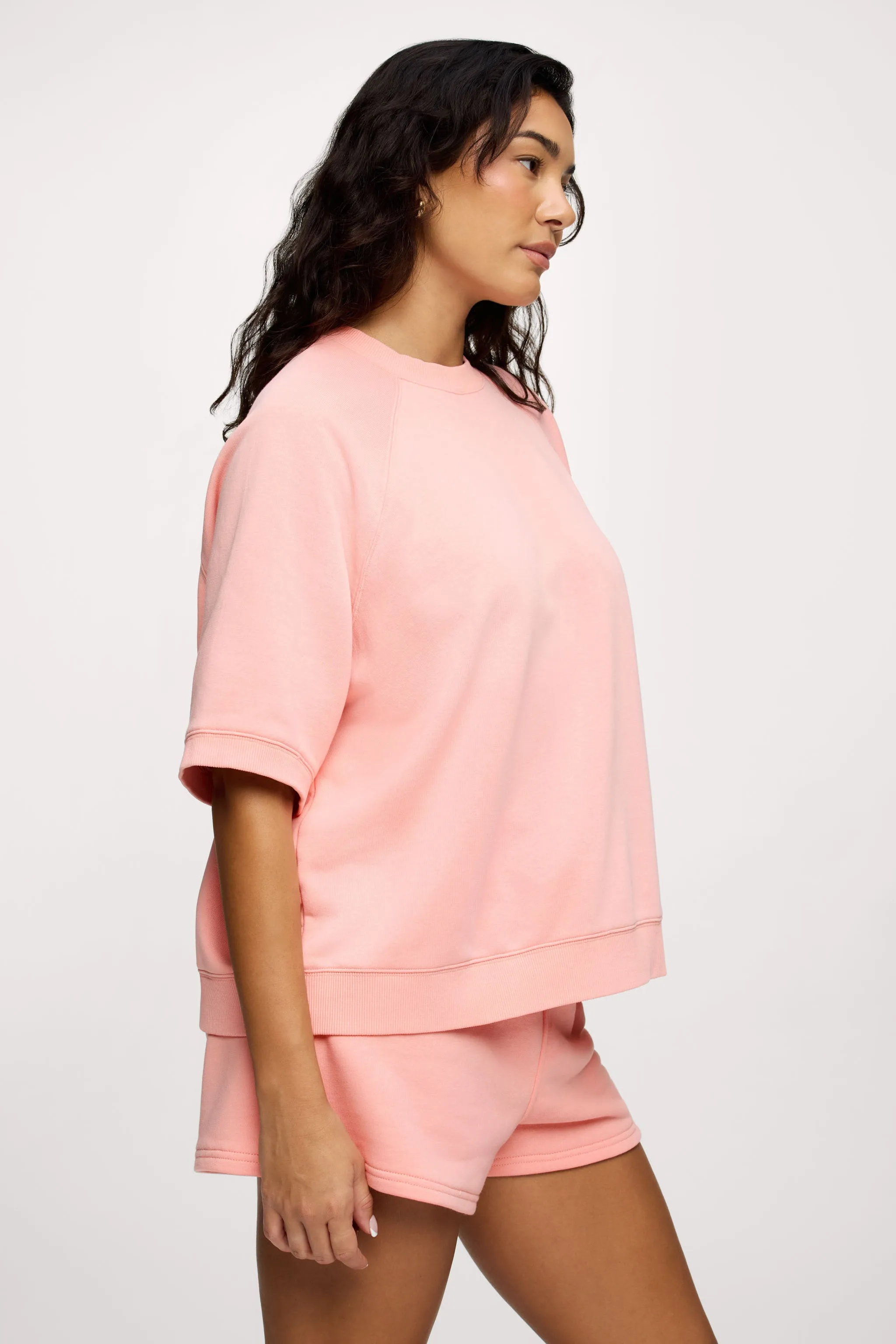 French Terry Short Sleeve Sweatshirt | Peachette sold by nuuds product image thumbnail 3