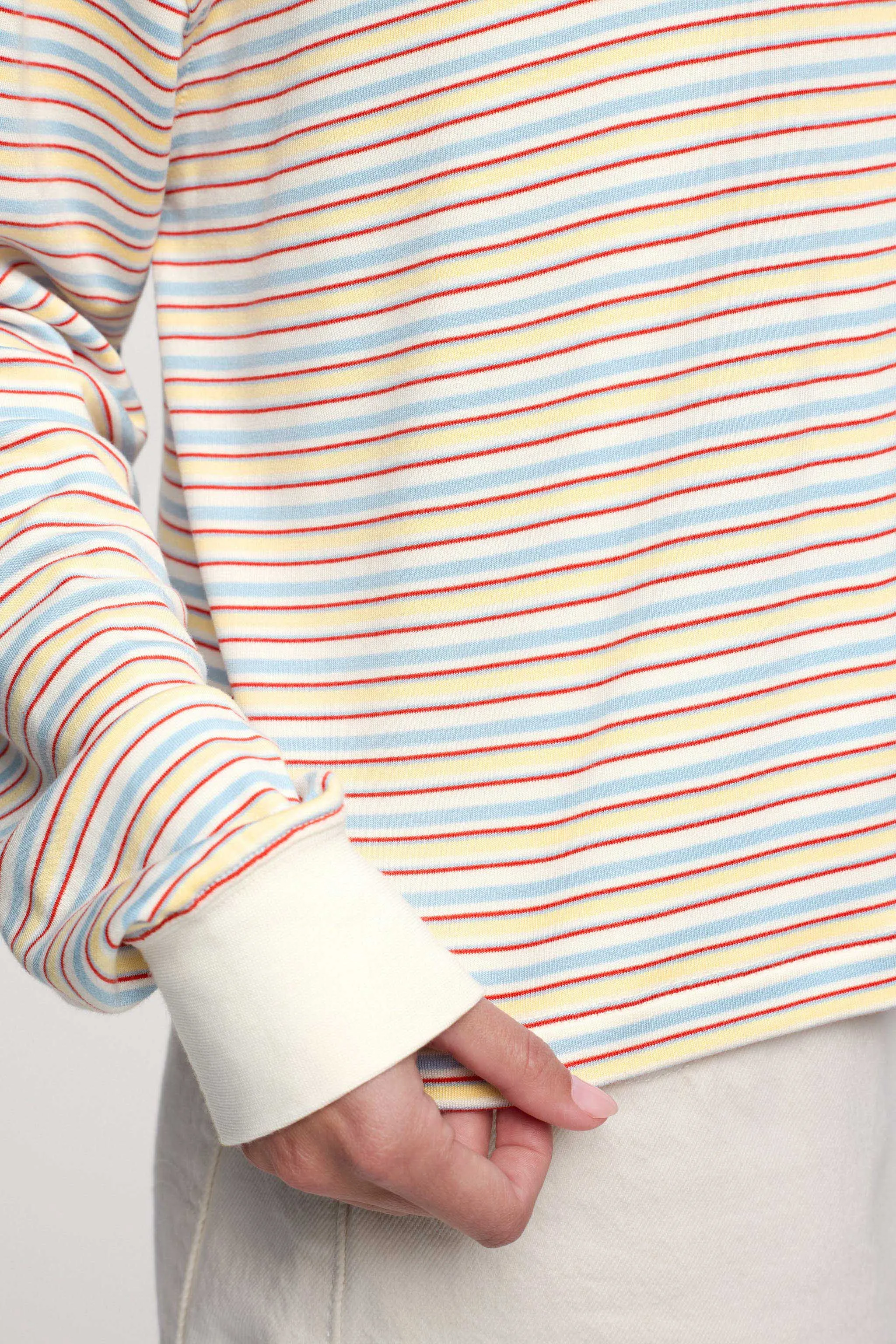 Boyfriend Stripe Tee | Sky Lemon Stripe sold by nuuds product image thumbnail 5