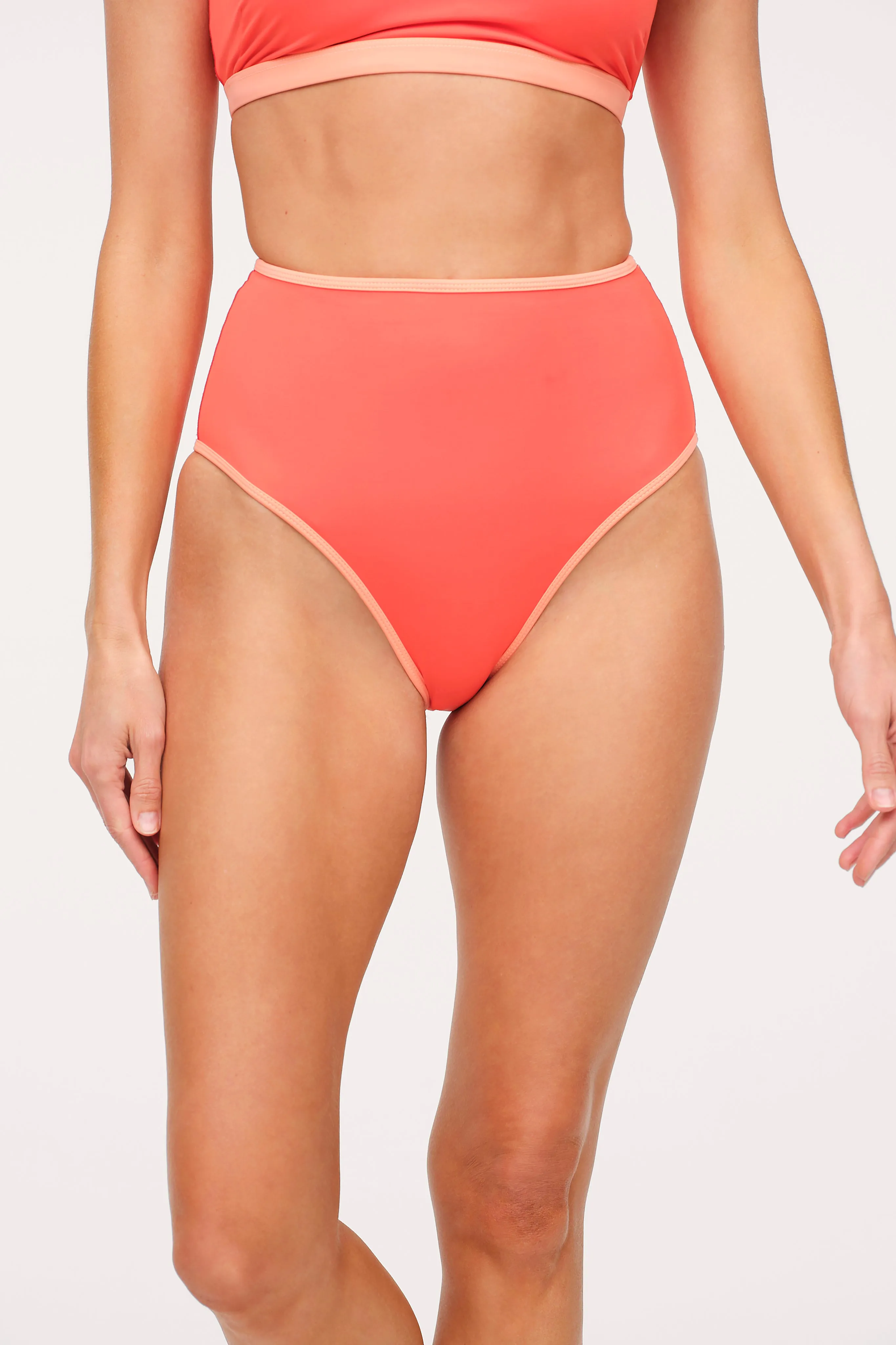 High Waist Bikini Bottom | Contrast Papaya sold by nuuds product image thumbnail 2