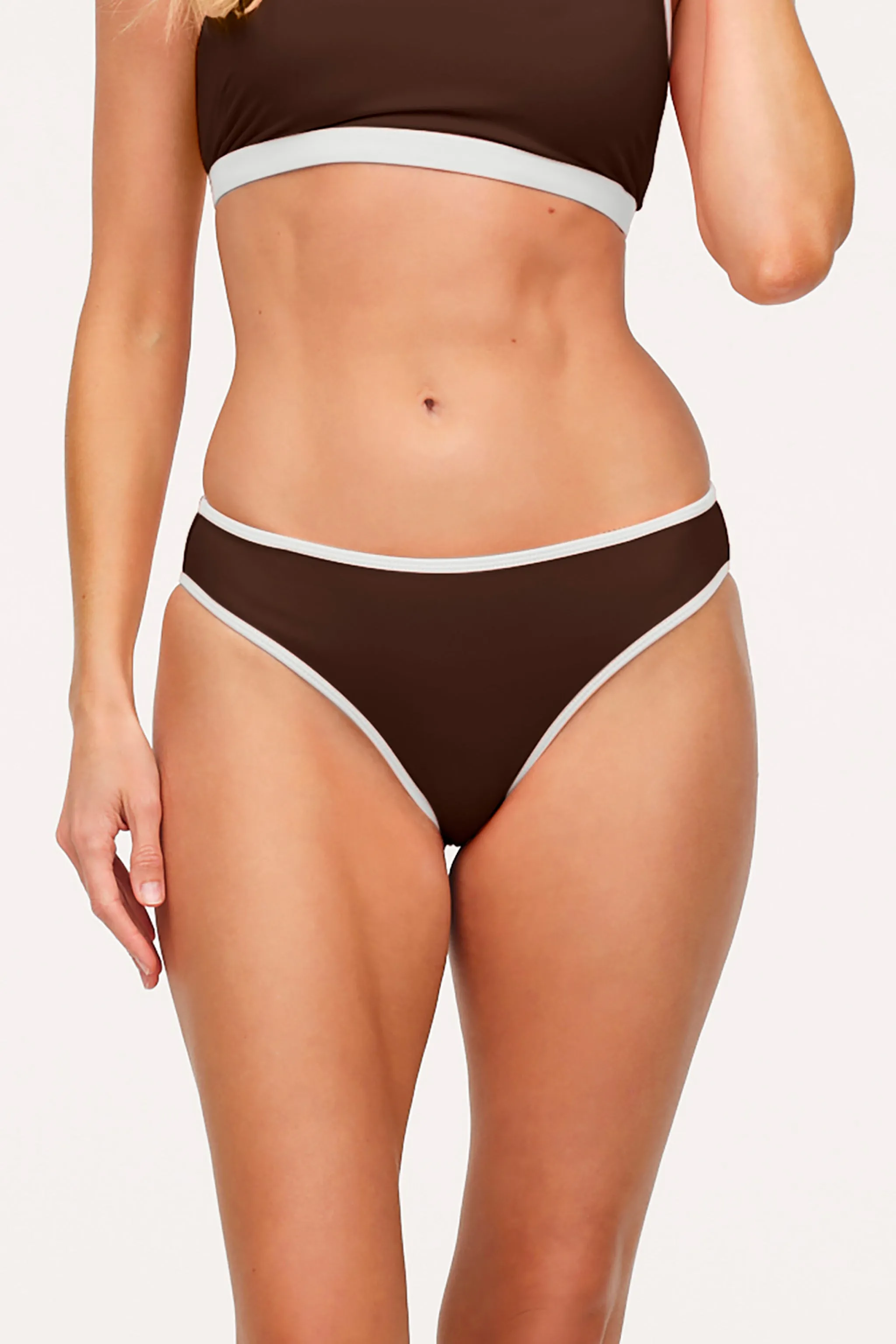 Low Waist Bikini Bottom | Contrast Espresso sold by nuuds product image thumbnail 2
