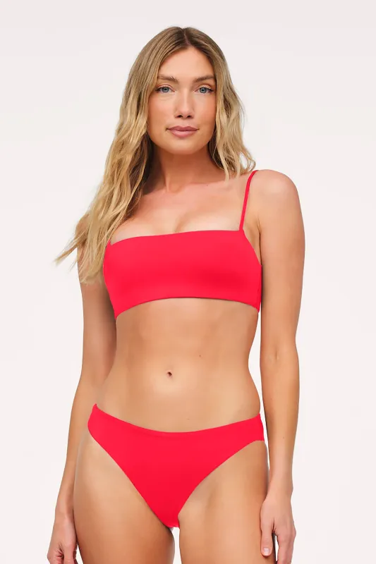 Bandeau Bikini Top | Smooth Cayenne made by nuuds