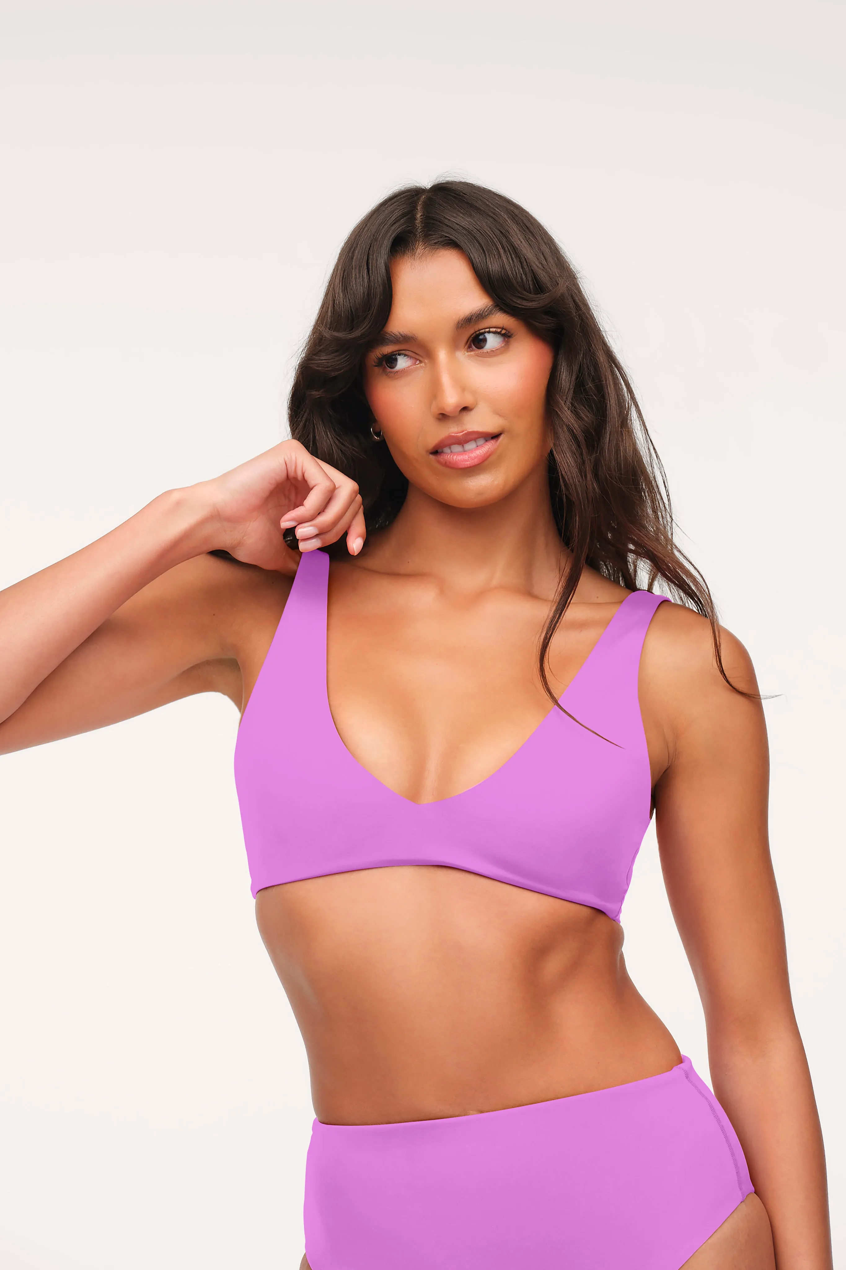 Plunge Bikini Top | Smooth Wisteria sold by nuuds