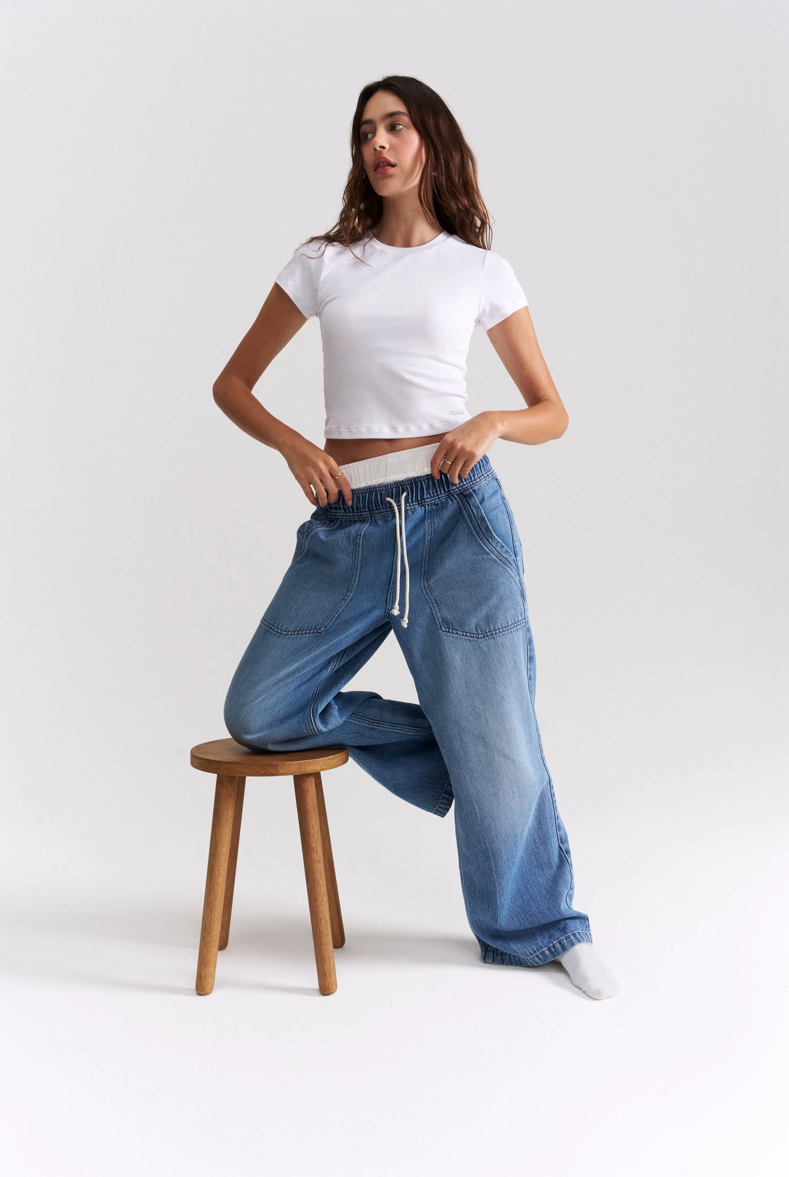 Pull-On Denim Pant | June sold by nuuds