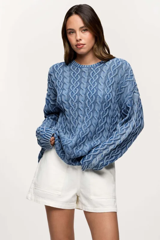 Lightweight Cable Sweater | Harbor made by nuuds
