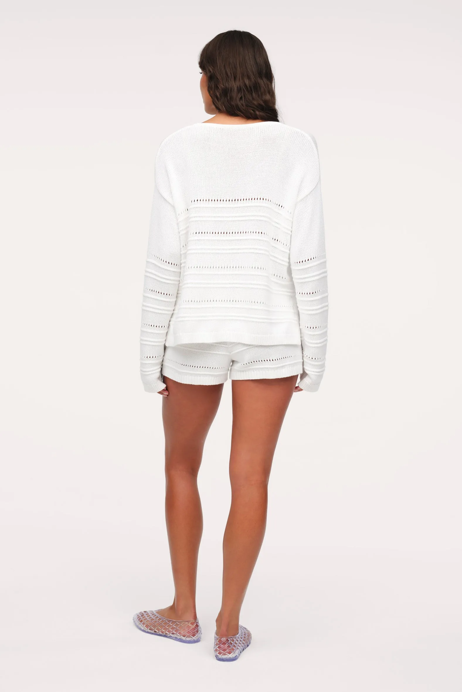Newport Sweater Short | White sold by nuuds product image thumbnail 5