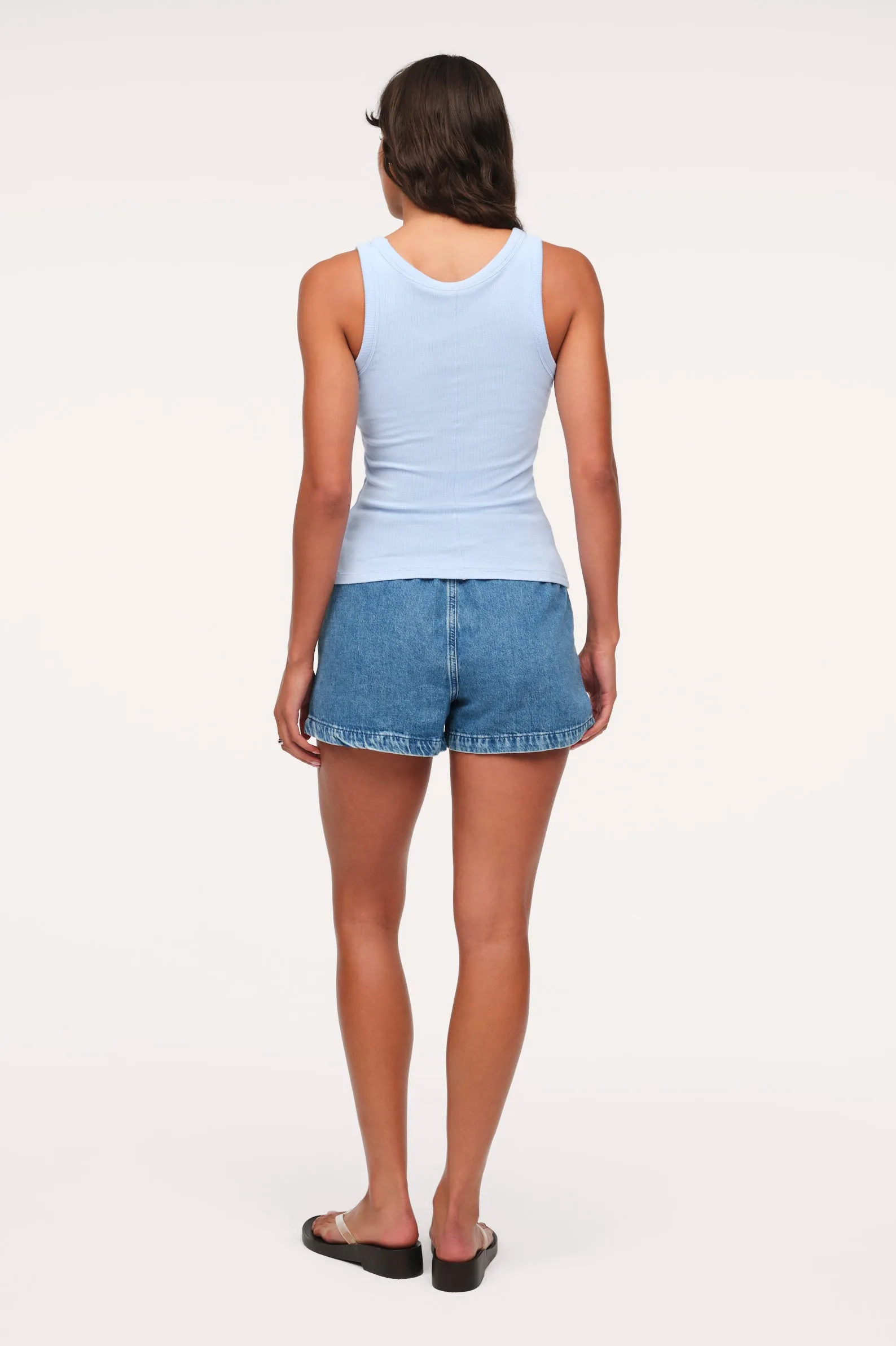 Slinky Rib Tank | Sky sold by nuuds product image thumbnail 5