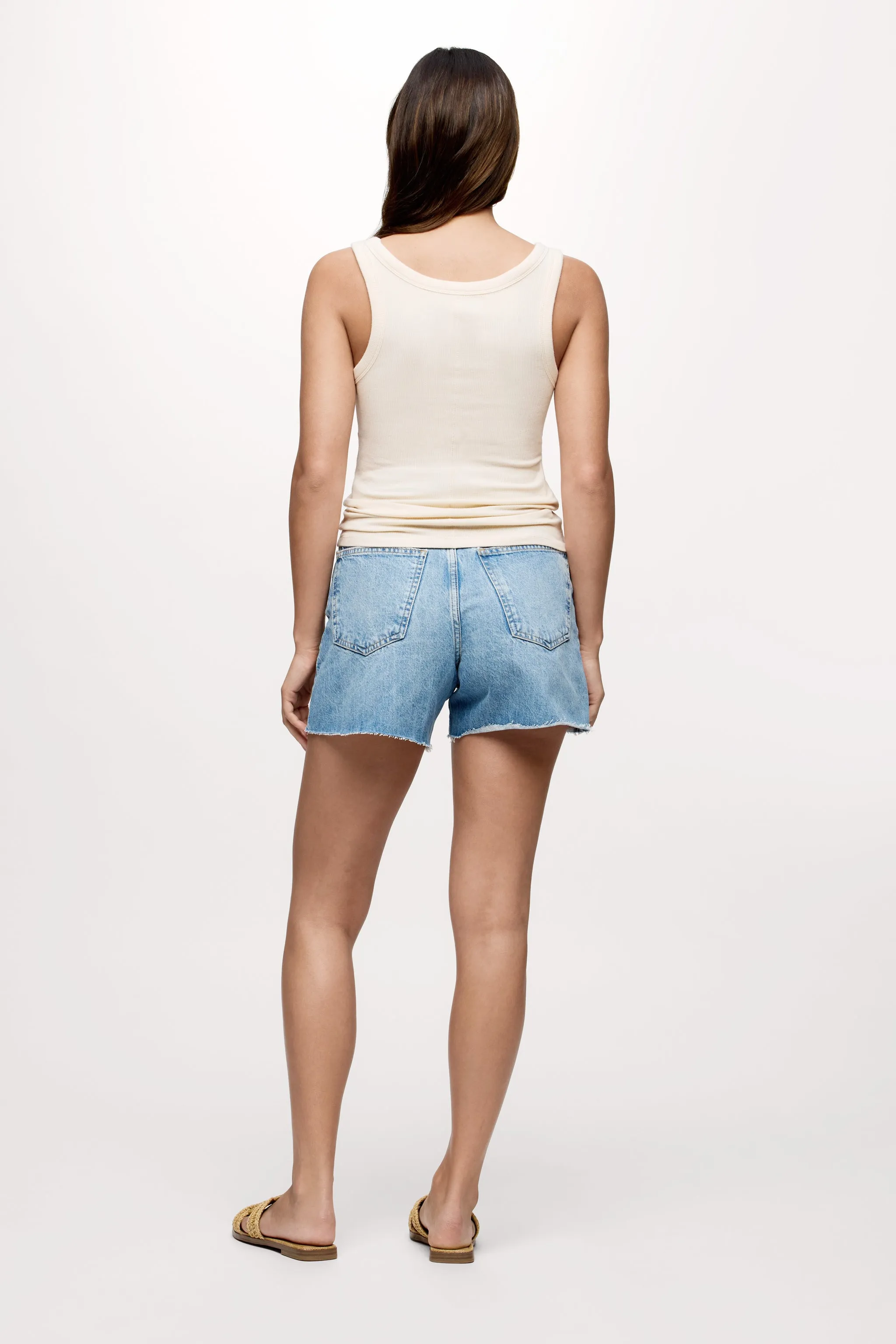 Slinky Rib Tank | Bone sold by nuuds product image thumbnail 4