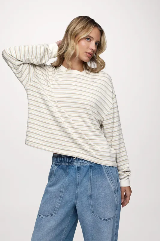 Boyfriend Stripe Tee | Cocoa Sky Stripe made by nuuds