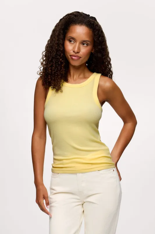 Slinky Rib Tank | Lemon made by nuuds