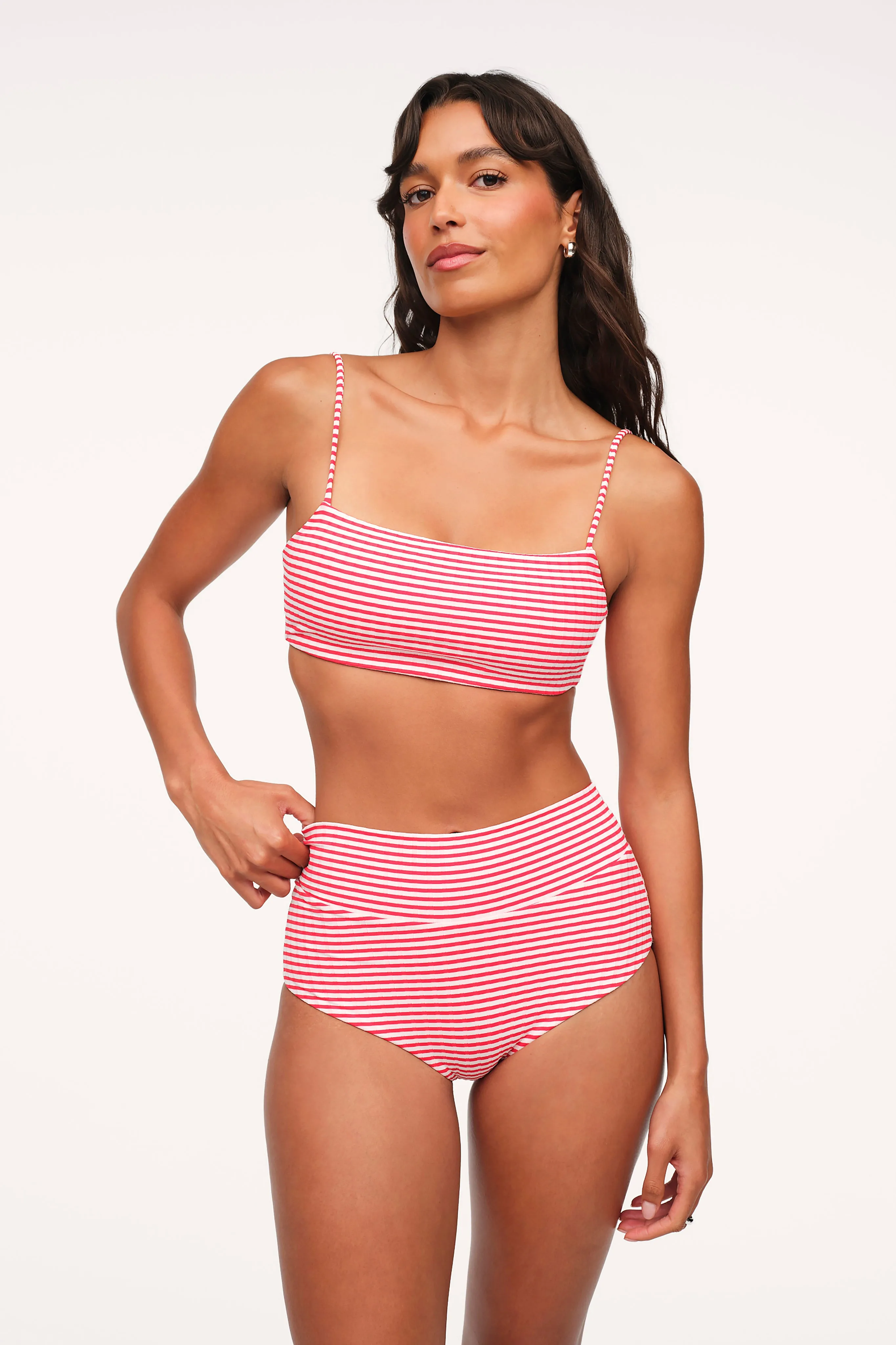 Bandeau Bikini Top | Cayenne Stripe sold by nuuds product image thumbnail 3