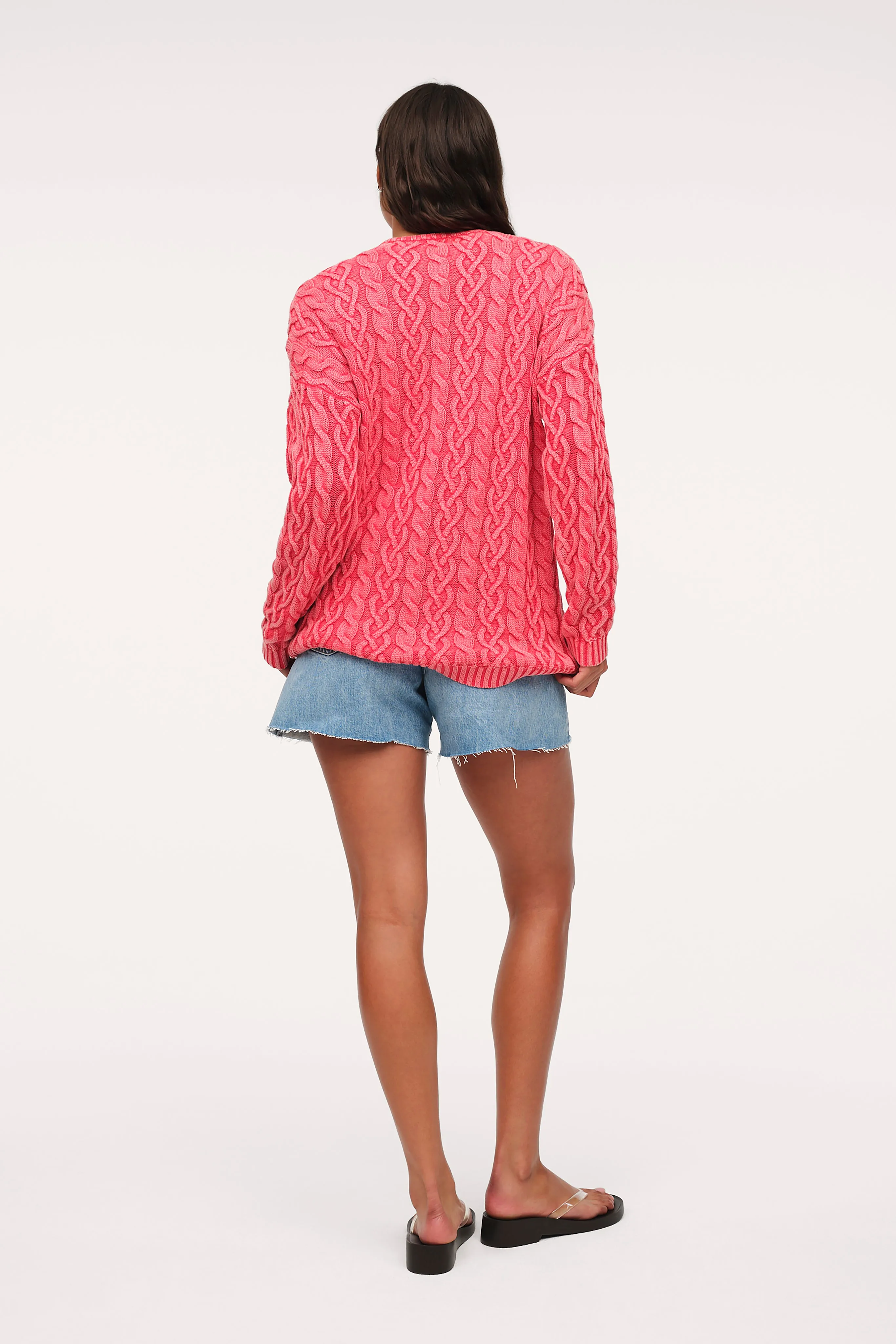 Lightweight Cable Sweater | Cayenne sold by nuuds product image thumbnail 4