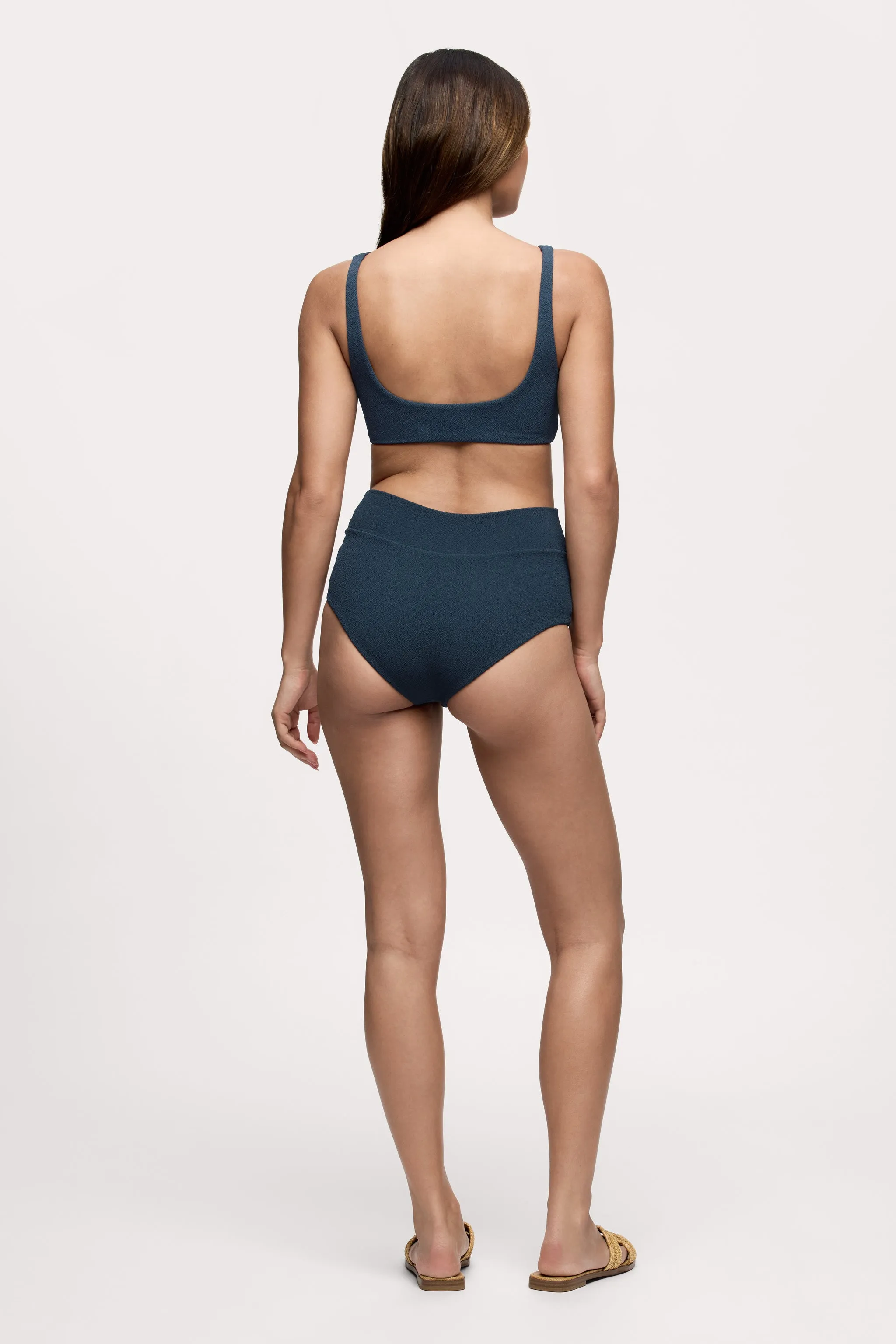 Plunge Bikini Top | Crispy Navy sold by nuuds product image thumbnail 4