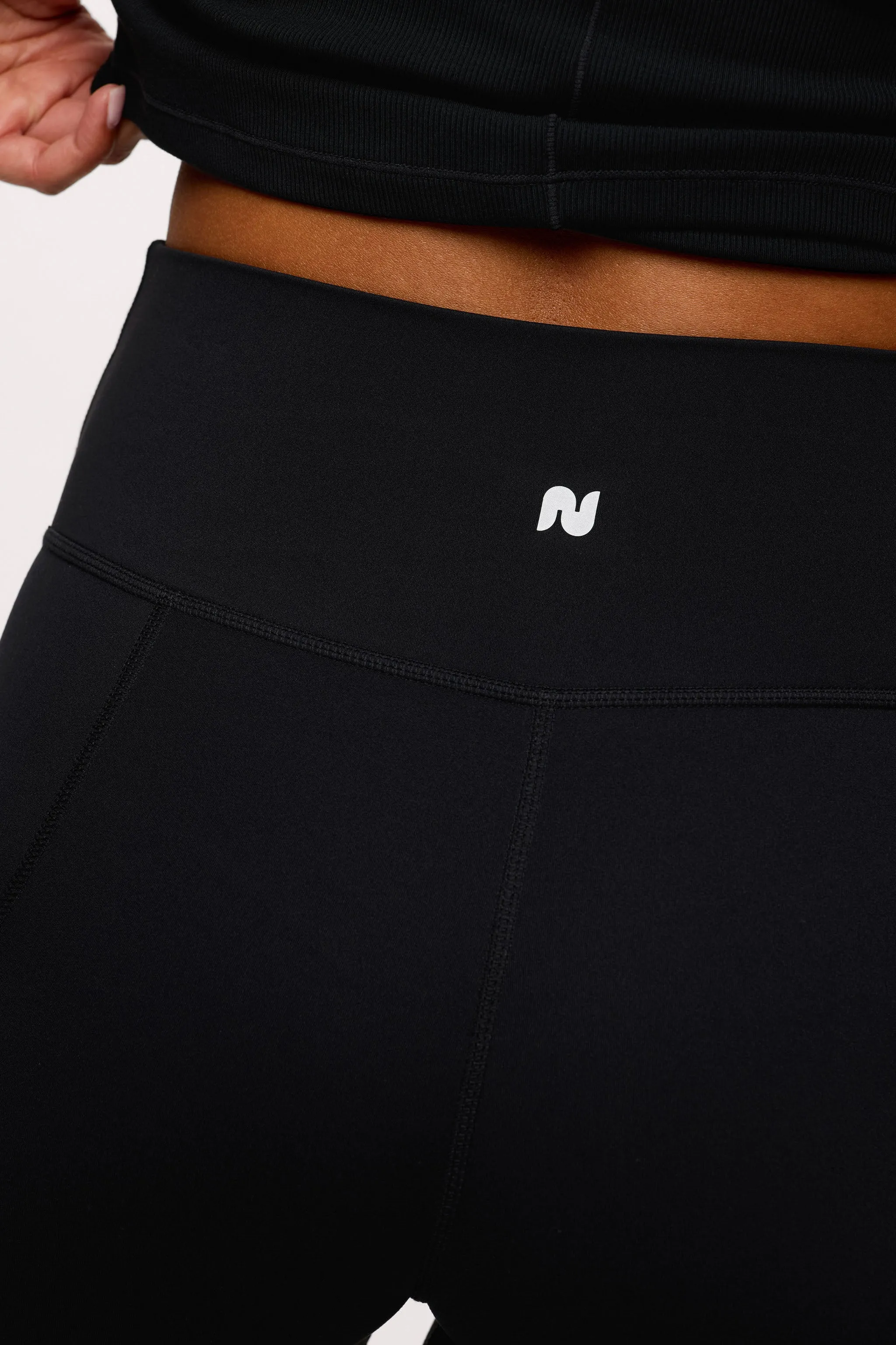 Motion Piped Biker Short with Pocket | Black sold by nuuds product image thumbnail 5