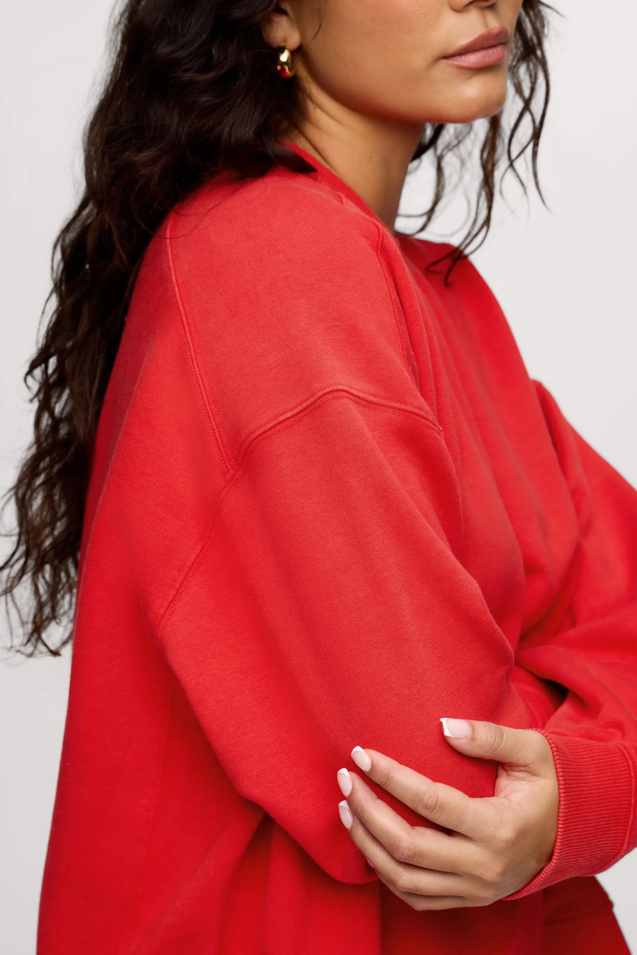 French Terry Classic Crewneck | Cayenne sold by nuuds product image thumbnail 5