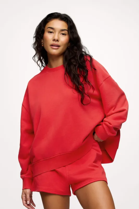 French Terry Classic Crewneck | Cayenne made by nuuds