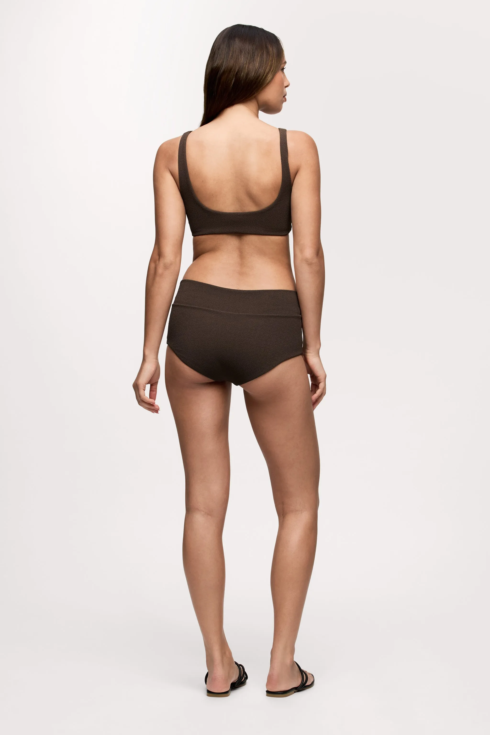 Boy Short Bikini Bottom | Crispy Espresso sold by nuuds product image thumbnail 4