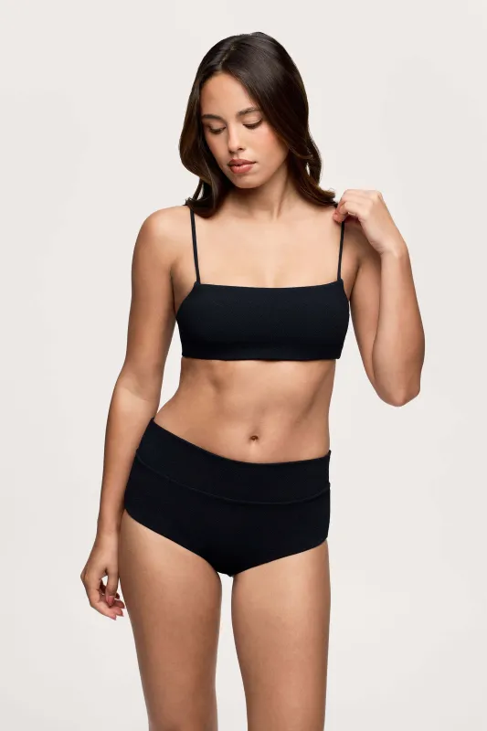 Bandeau Bikini Top | Crispy Black made by nuuds