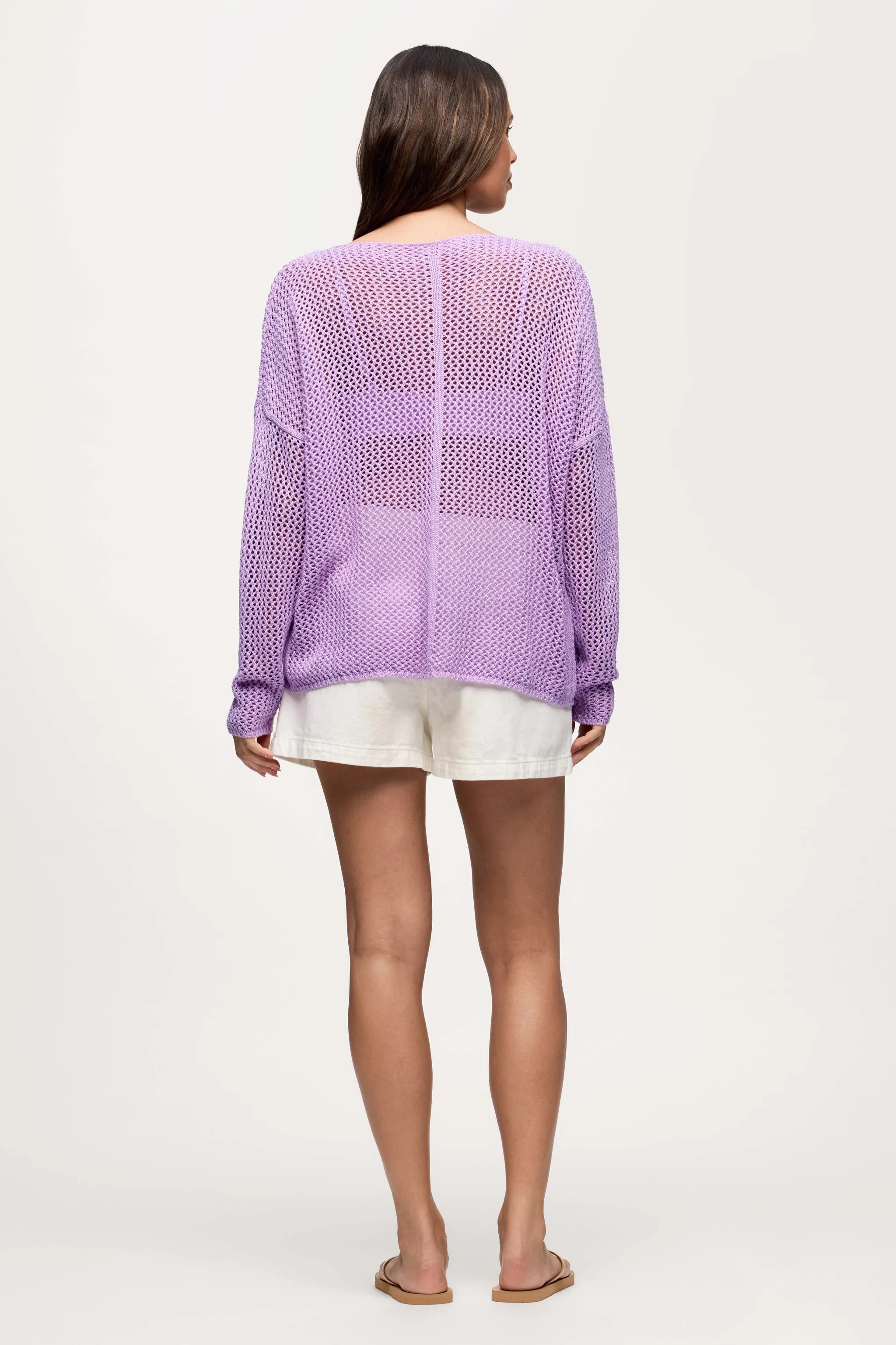 Open Knit Sweater | Orchid sold by nuuds product image thumbnail 4