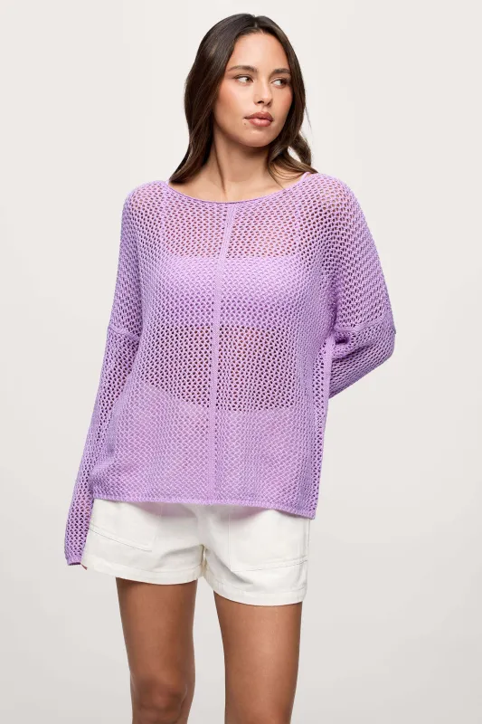 Open Knit Sweater | Orchid made by nuuds
