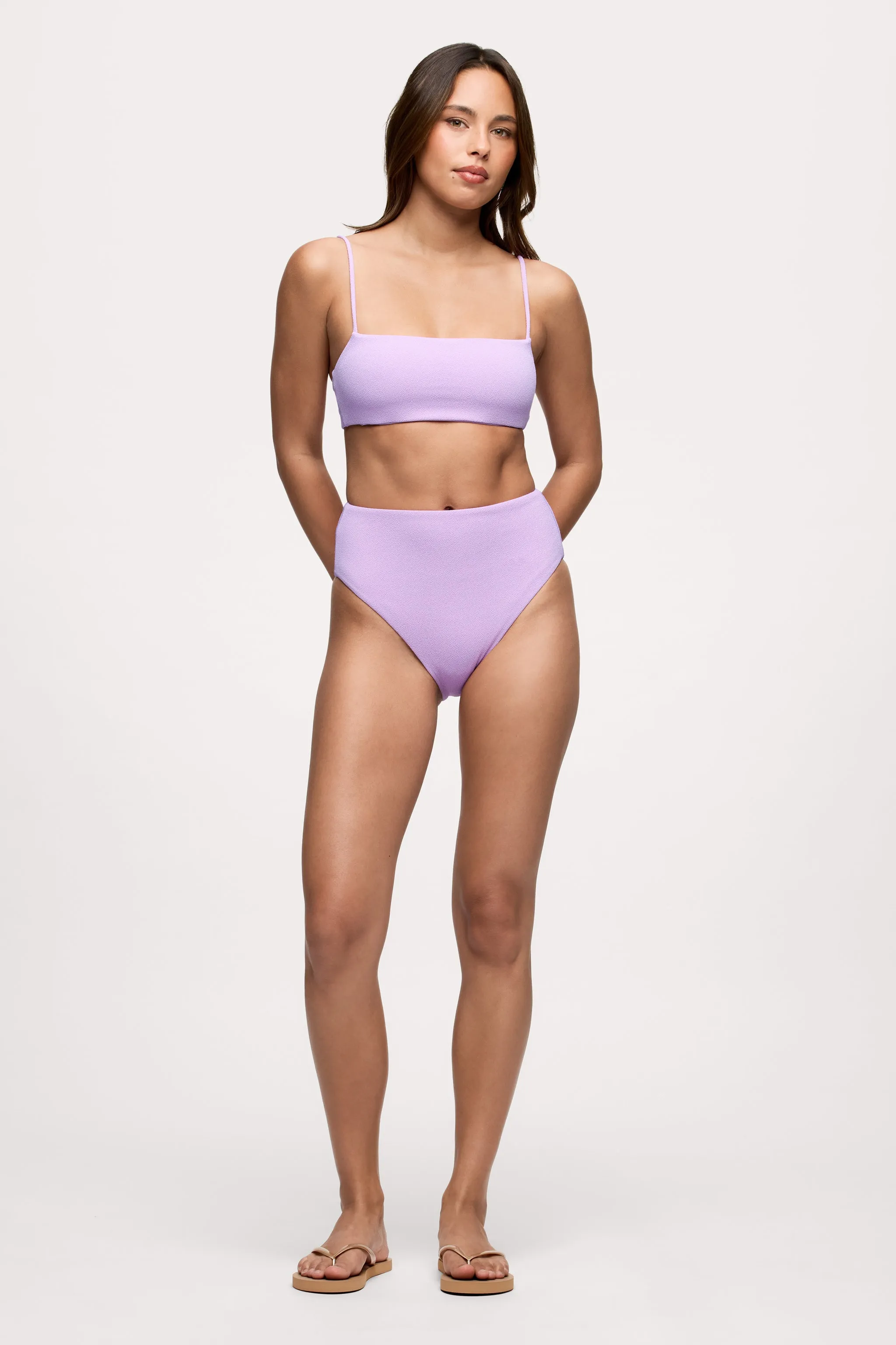 High Waist Bikini Bottom | Crispy Orchid sold by nuuds