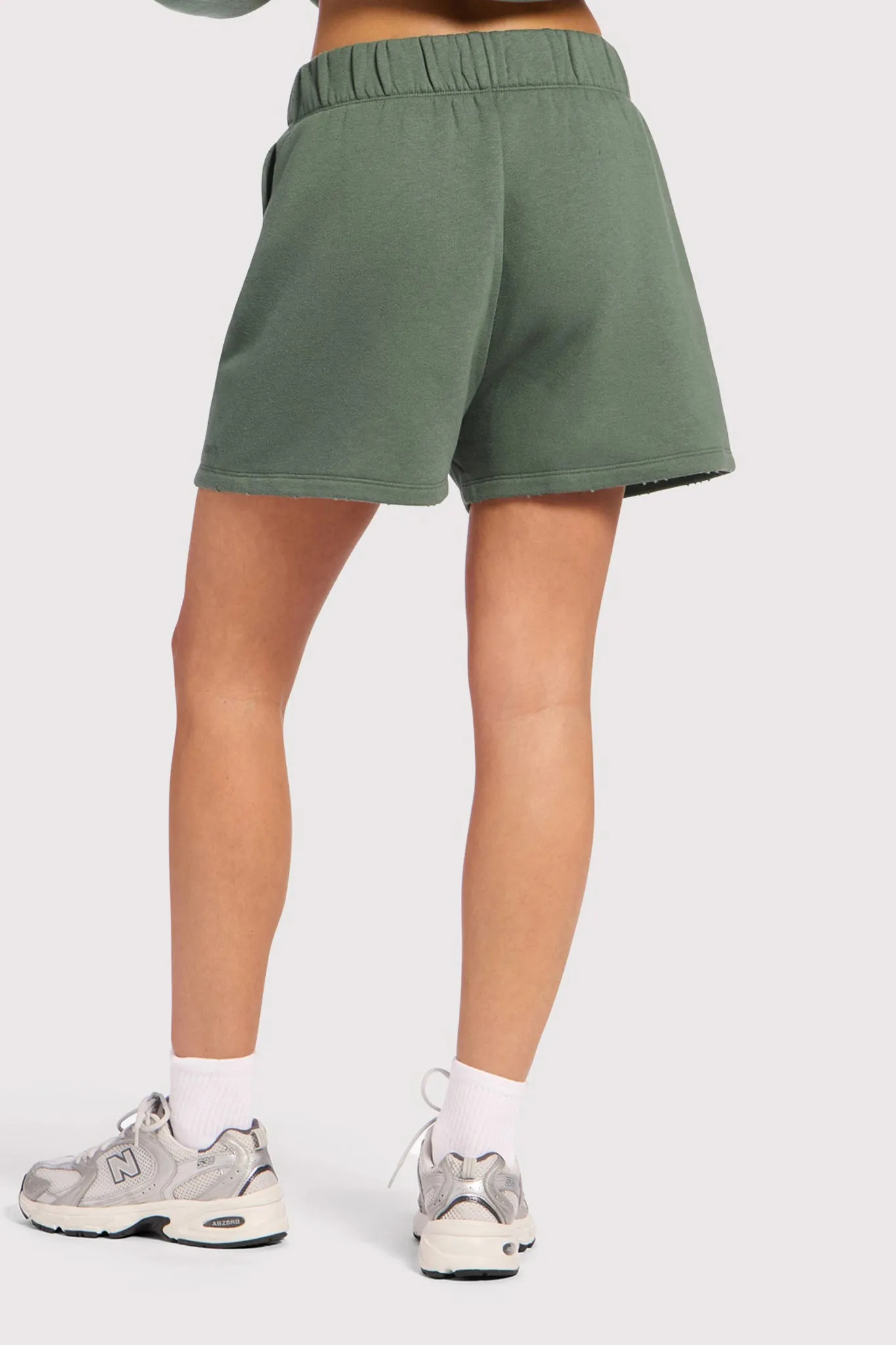 Vintage Fleece Distressed Short | Agave sold by nuuds product image thumbnail 4
