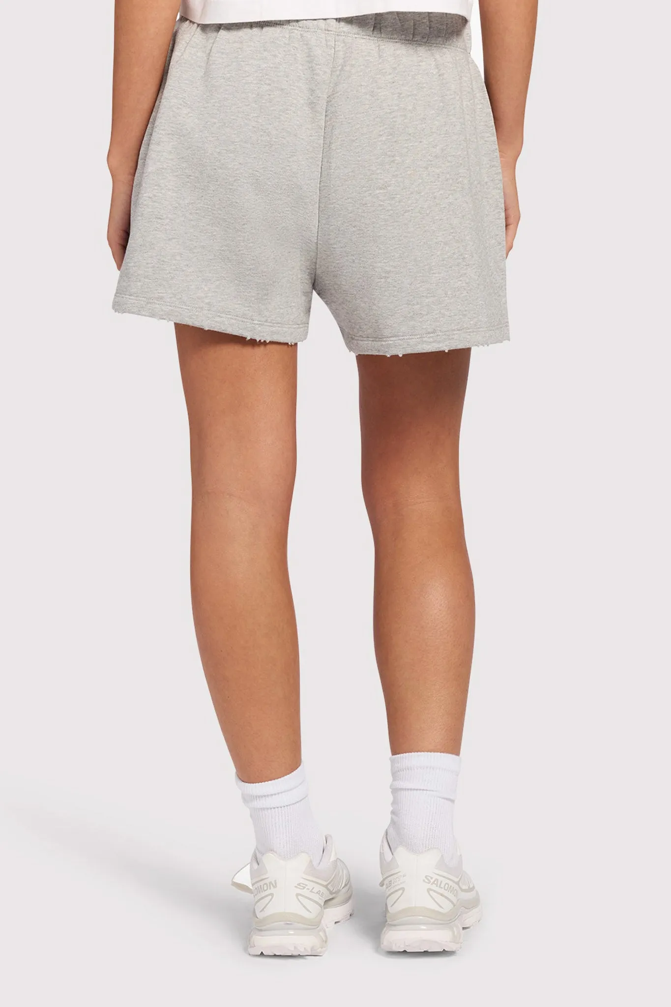 Vintage Fleece Distressed Short | Heather Grey sold by nuuds product image thumbnail 4
