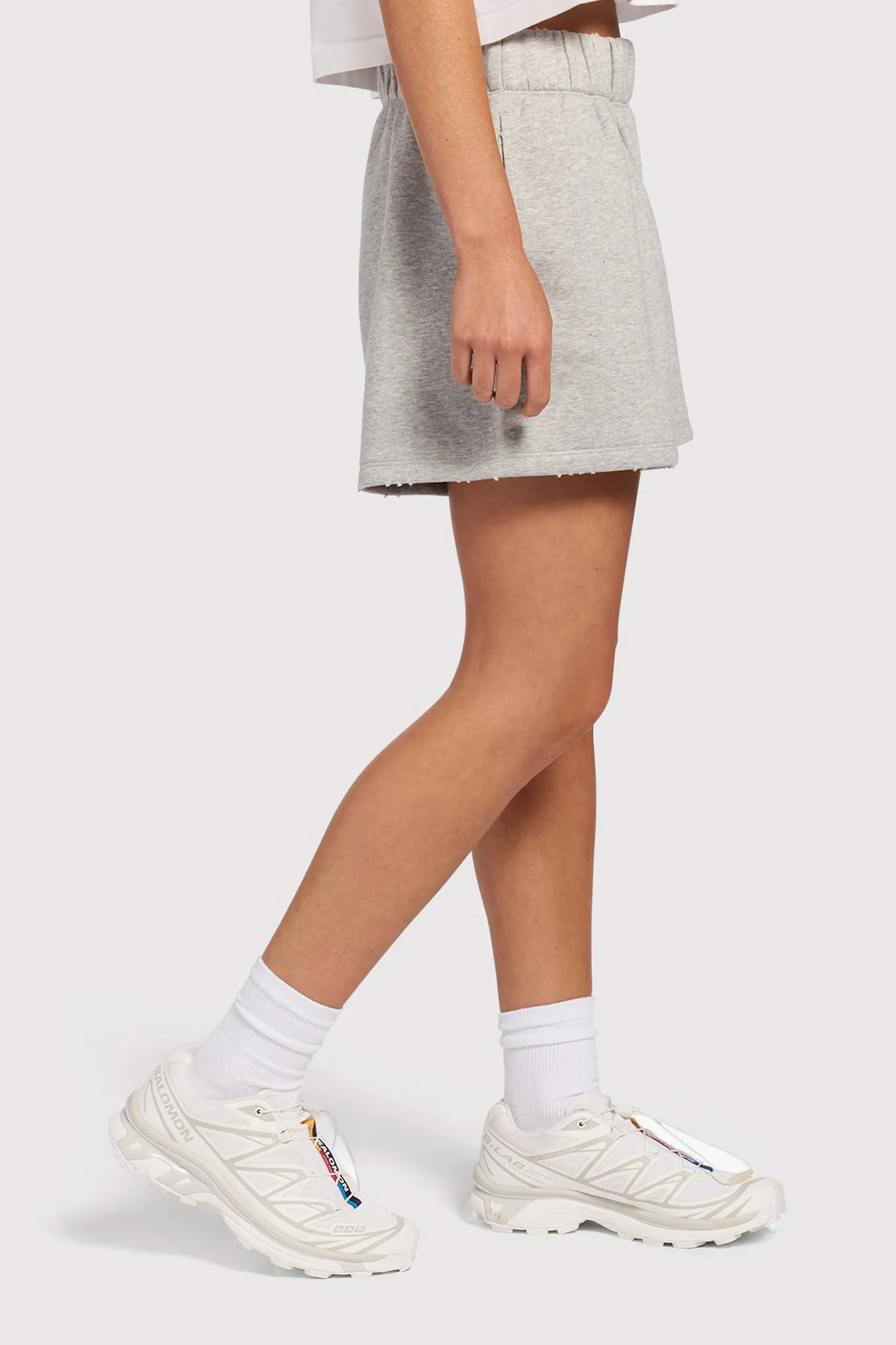 Vintage Fleece Distressed Short | Heather Grey sold by nuuds product image thumbnail 3