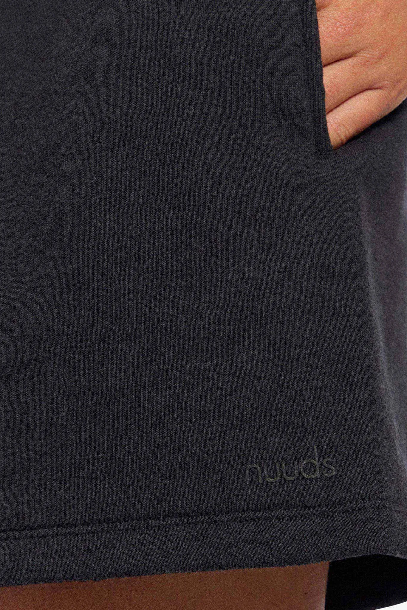 Vintage Fleece Distressed Short | Black sold by nuuds product image thumbnail 5