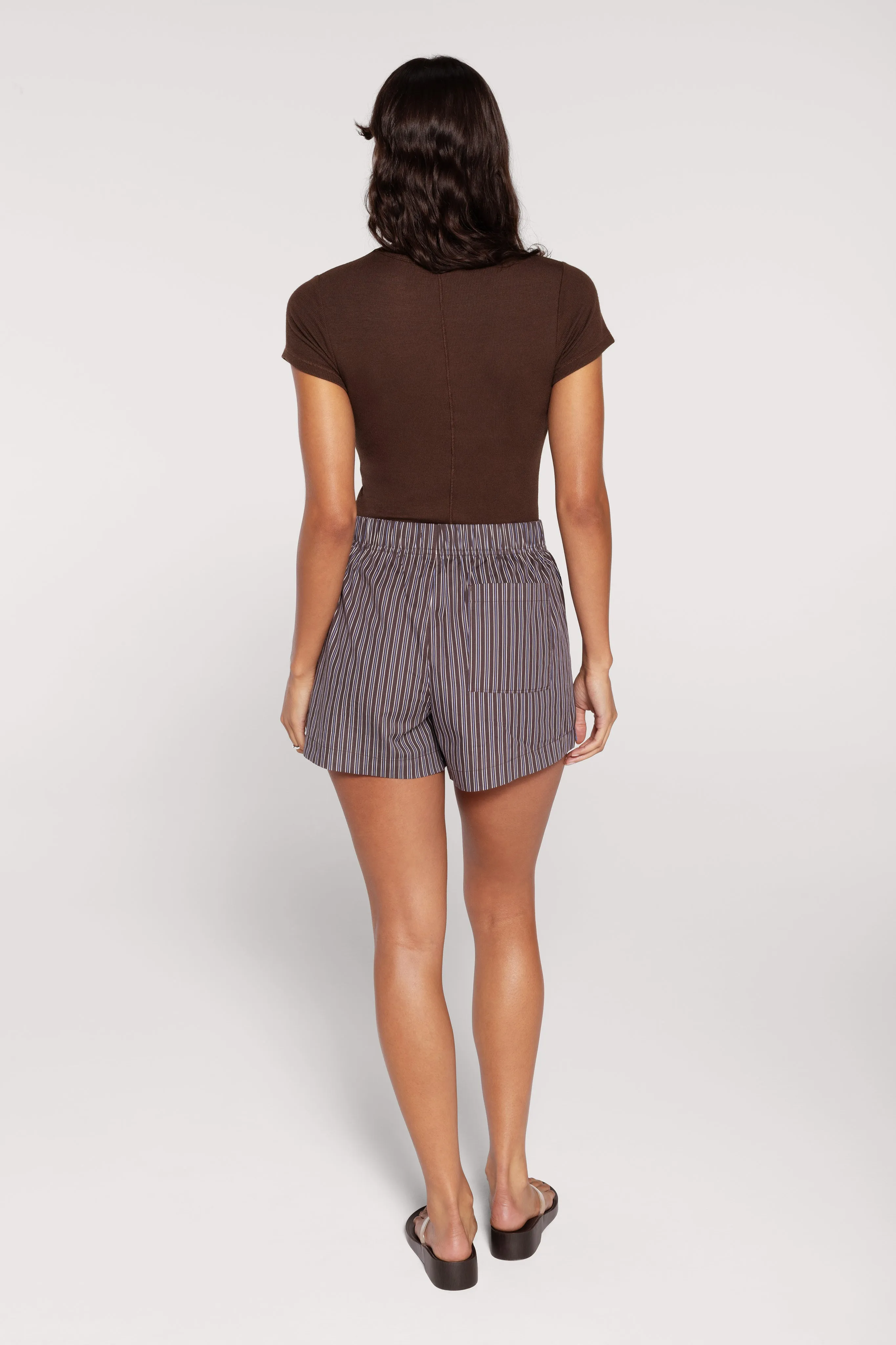 Slinky Rib Tee | Espresso sold by nuuds product image thumbnail 4