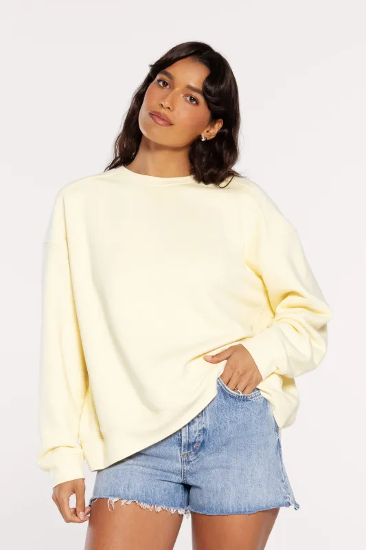 Vintage Fleece Oversized Boxy Crewneck Sweatshirt | Buttercup made by nuuds