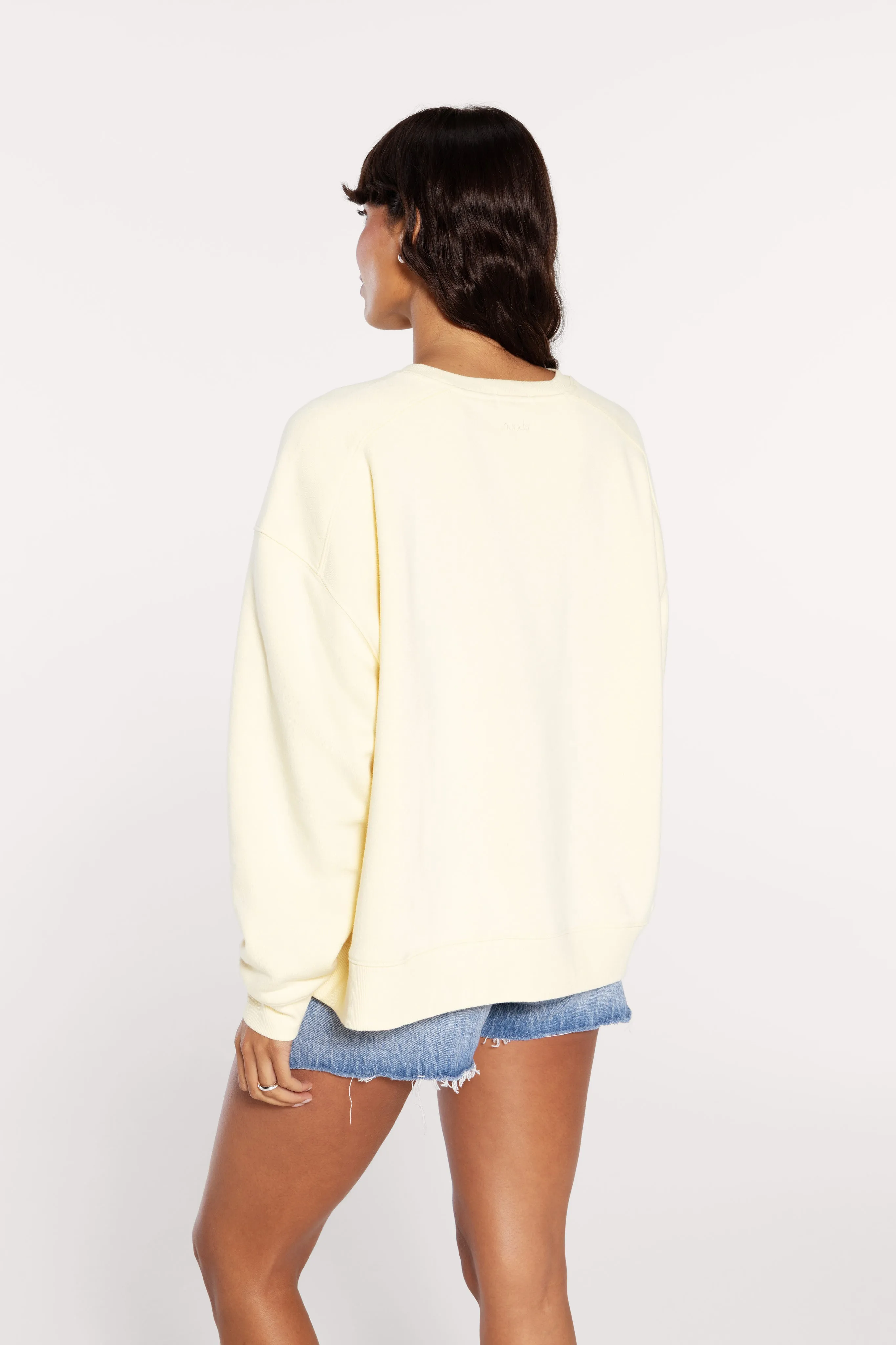 Vintage Fleece Oversized Boxy Crewneck Sweatshirt | Buttercup sold by nuuds product image thumbnail 4