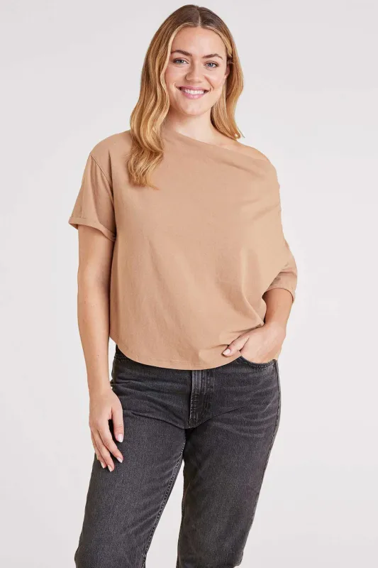Vintage Cotton Off The Shoulder T-Shirt - Warehouse Sale made by nuuds